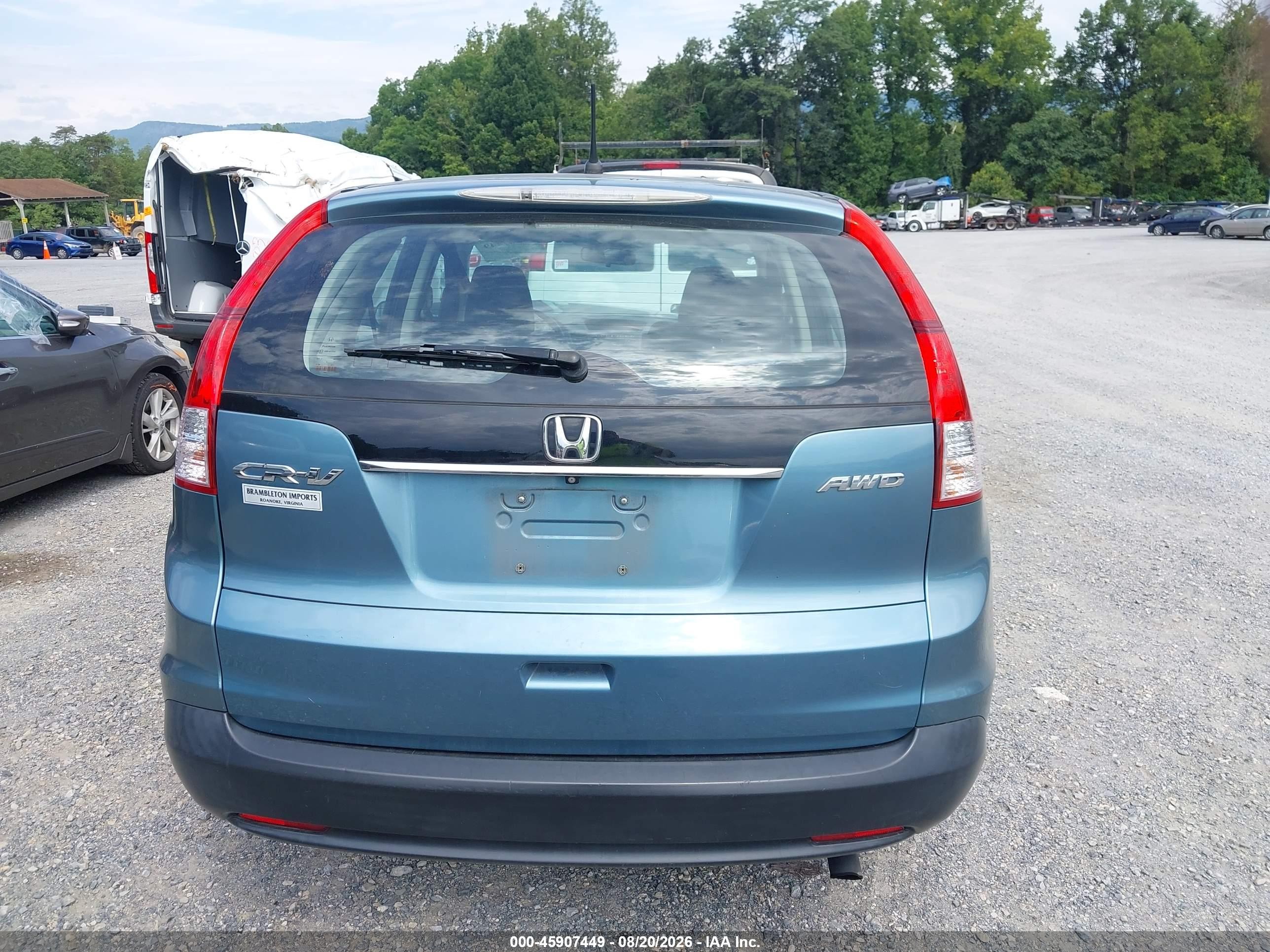 2014 Honda Cr-v Lx Blue vin: 5J6RM4H35EL018687