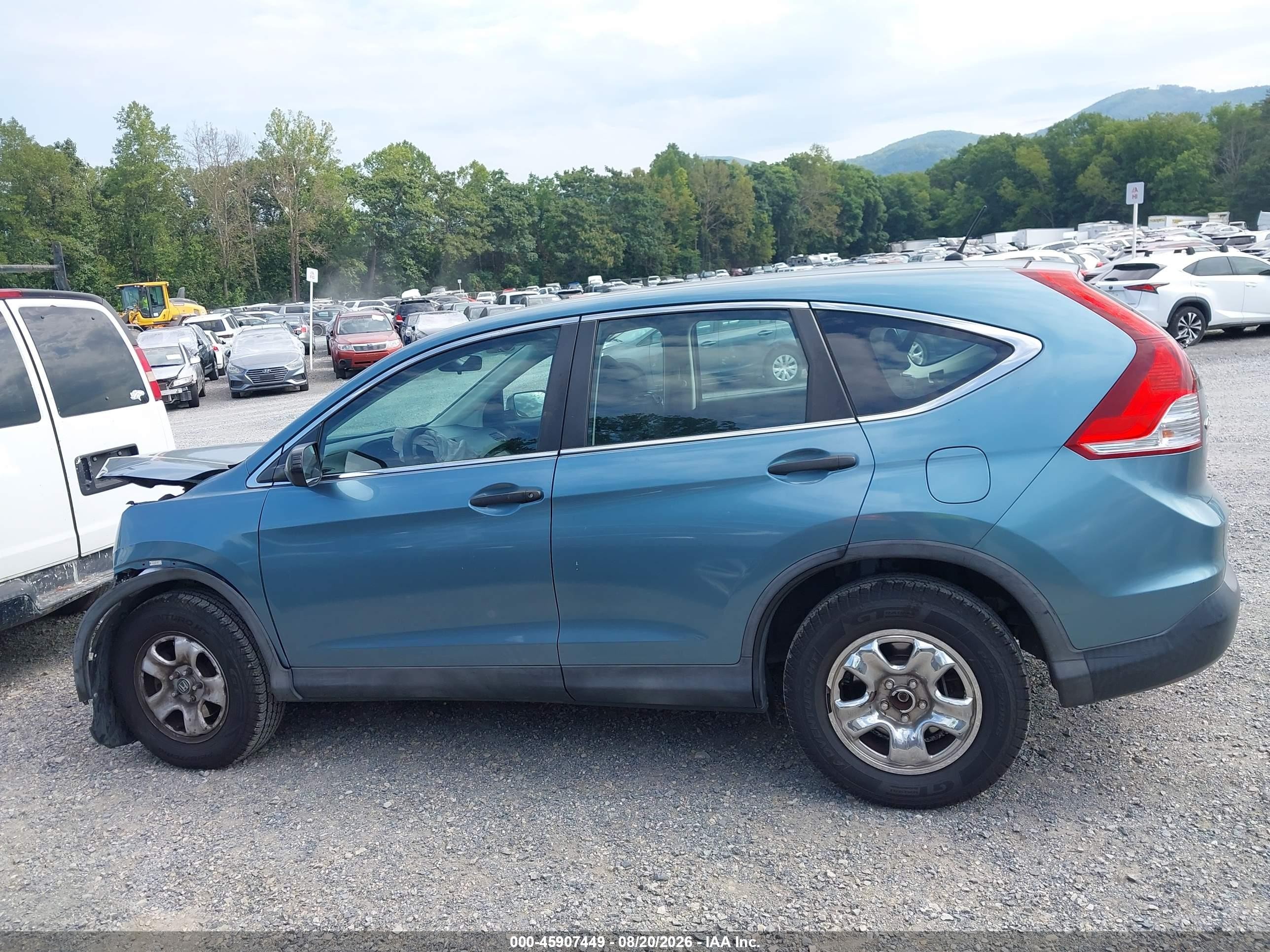 2014 Honda Cr-v Lx Blue vin: 5J6RM4H35EL018687