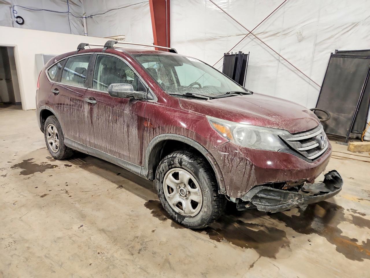 2014 Honda Cr-v Lx Maroon vin: 5J6RM4H35EL037563