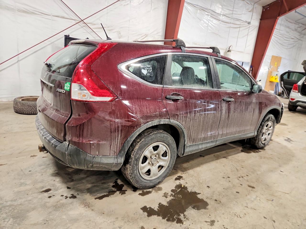 2014 Honda Cr-v Lx Maroon vin: 5J6RM4H35EL037563