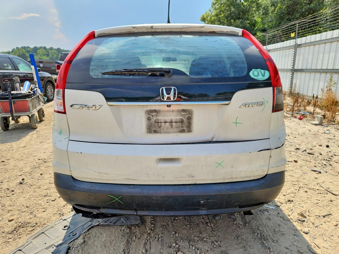 2014 Honda Cr-v Lx White vin: 5J6RM4H35EL069011