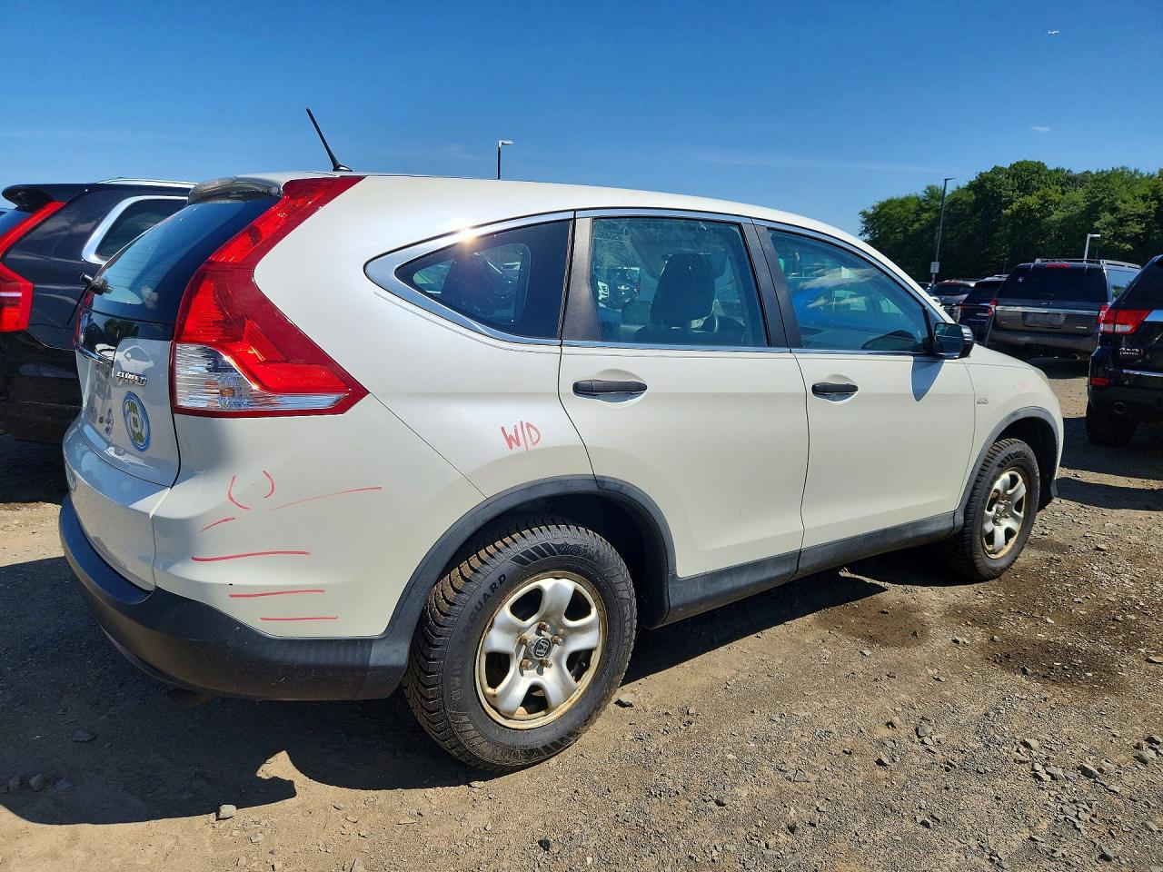 2014 Honda Cr-v Lx Белый vin: 5J6RM4H35EL118773