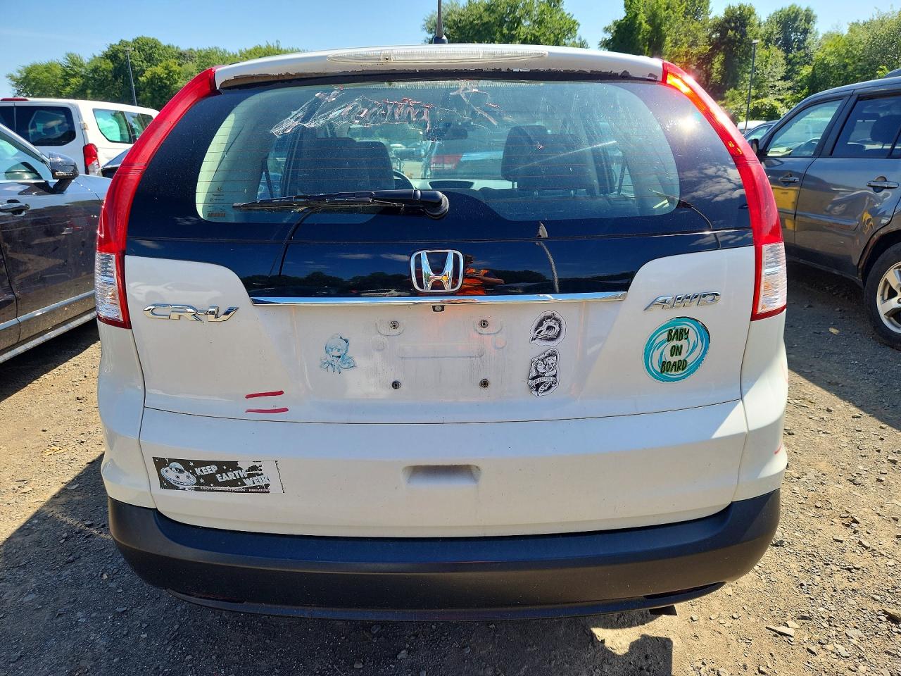 2014 Honda Cr-v Lx Белый vin: 5J6RM4H35EL118773
