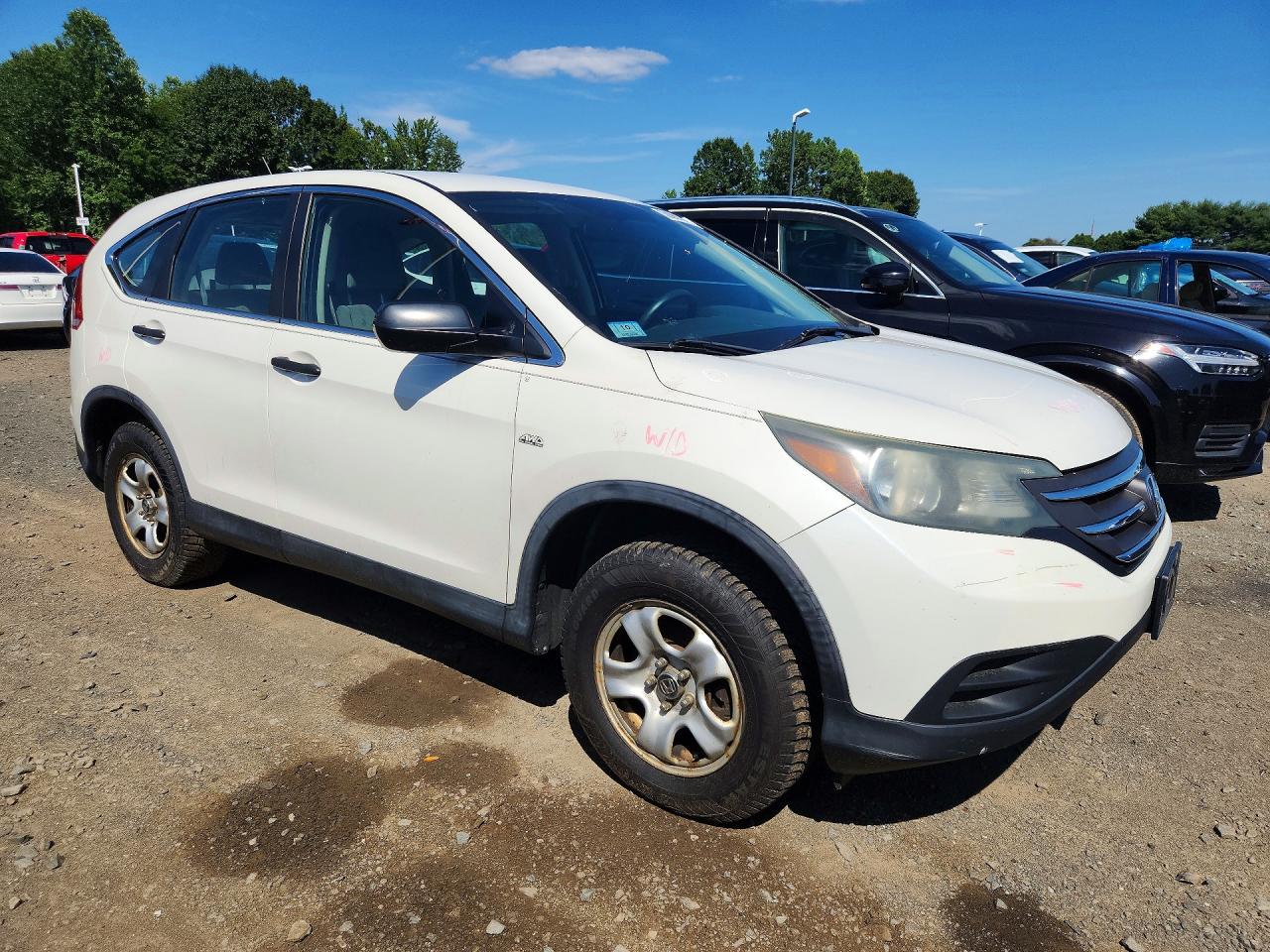 2014 Honda Cr-v Lx Белый vin: 5J6RM4H35EL118773