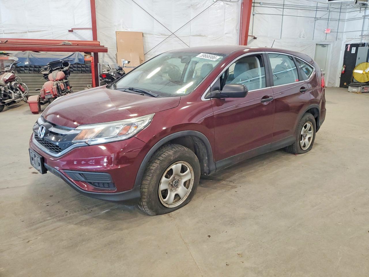 2015 Honda Cr-v Lx Темно-бордовый vin: 5J6RM4H35FL015600