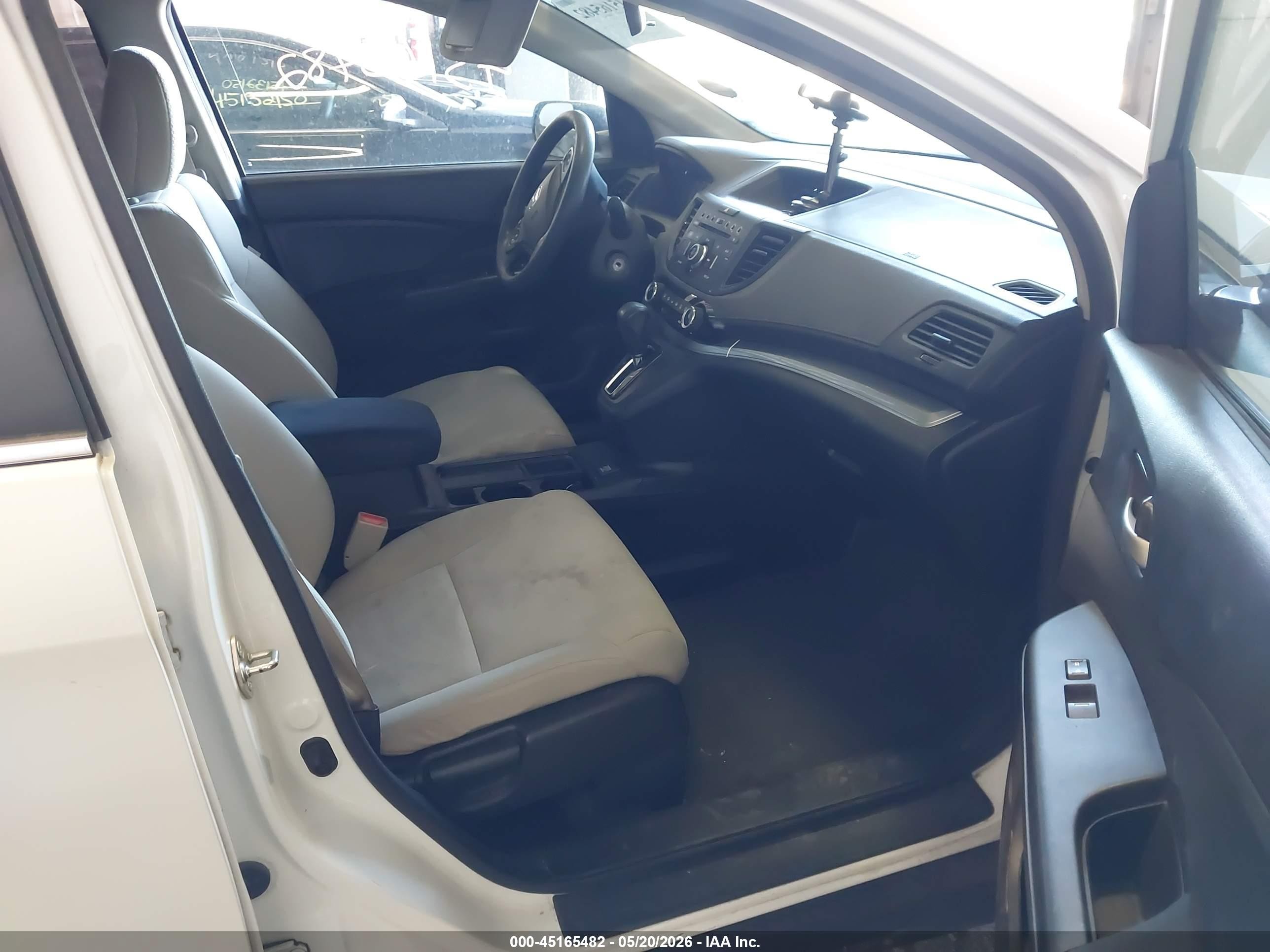 2015 Honda Cr-v Lx White vin: 5J6RM4H35FL022515