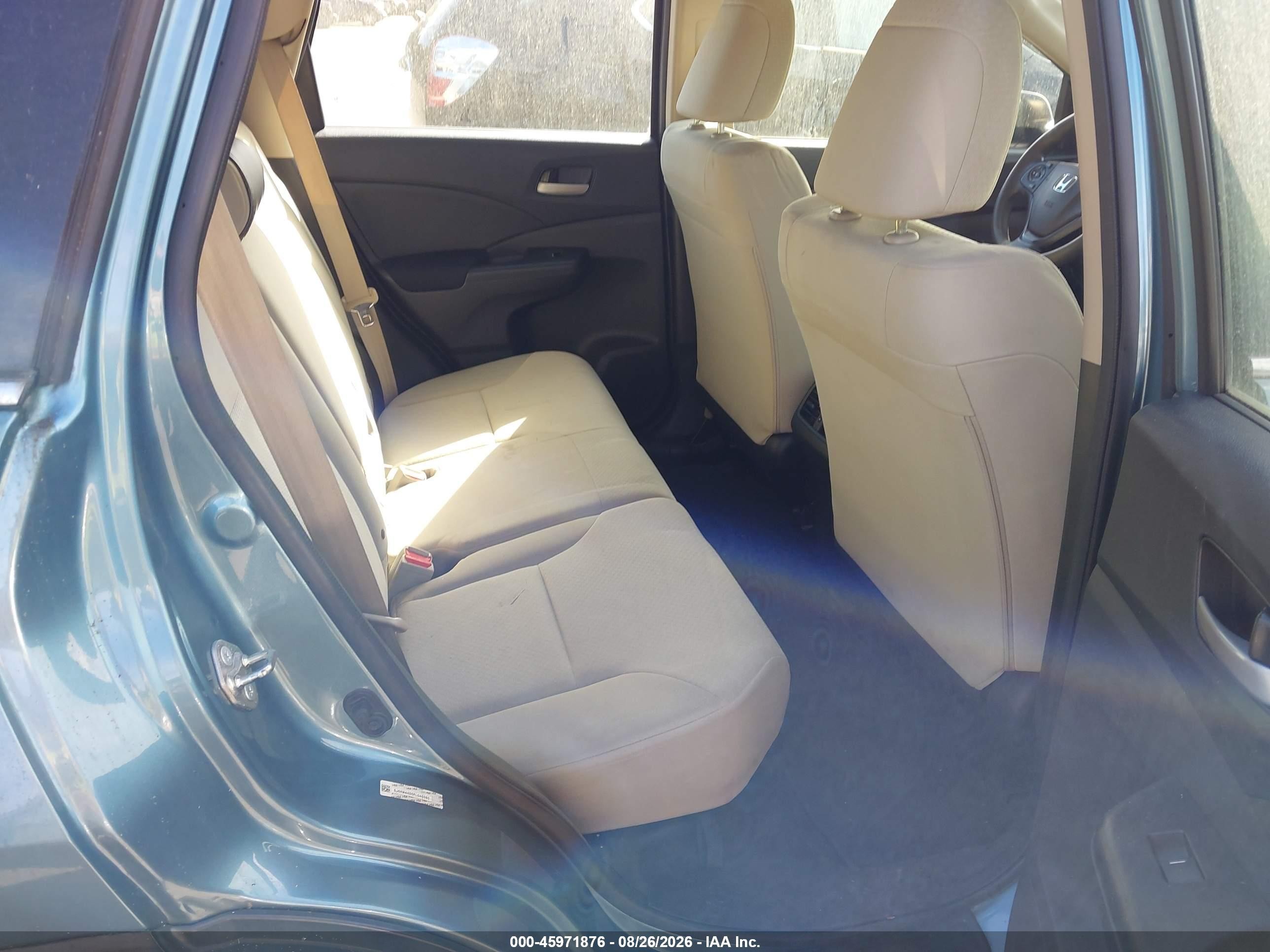 2015 Honda Cr-v Lx Blue vin: 5J6RM4H35FL040383