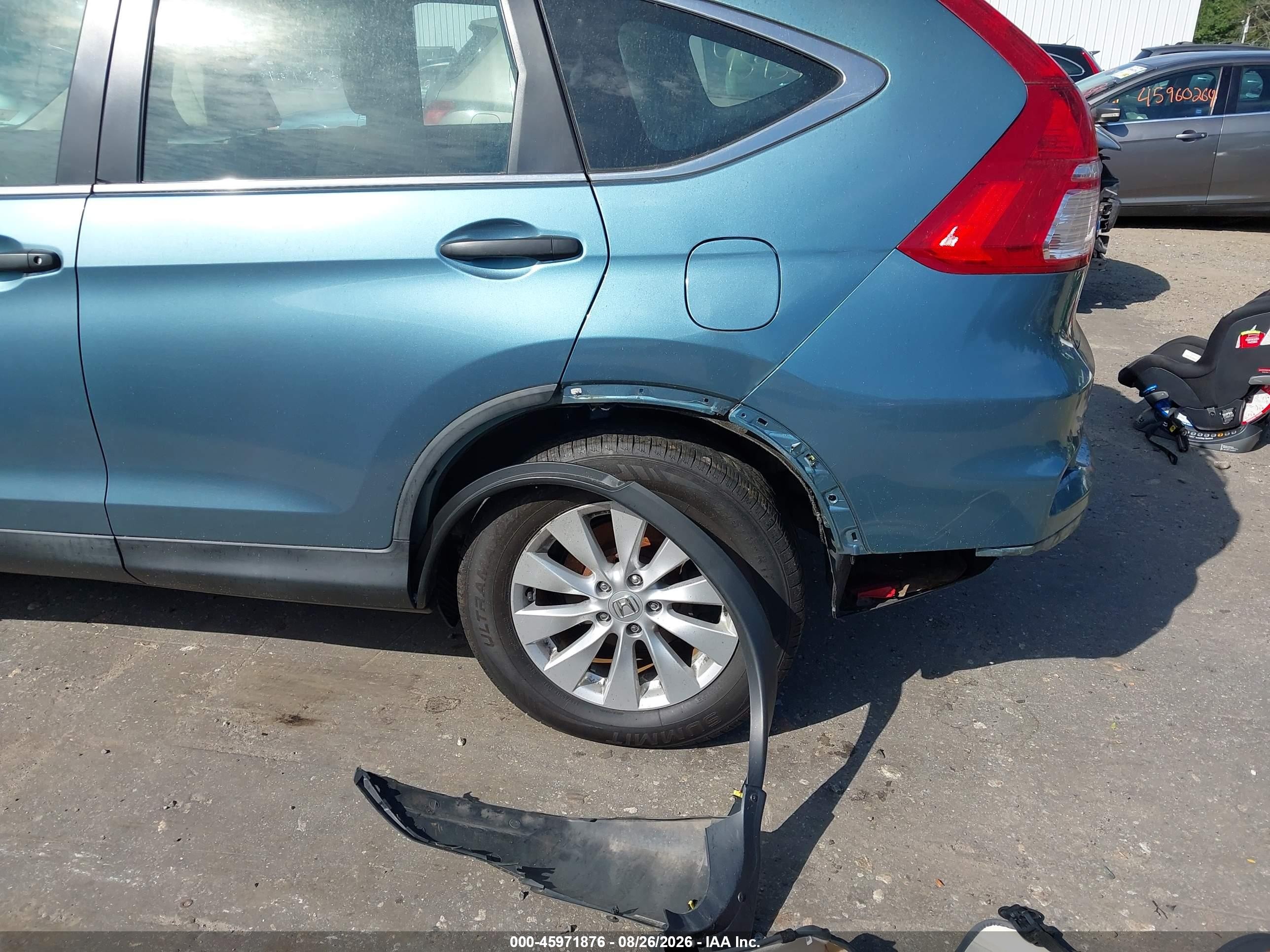 2015 Honda Cr-v Lx Blue vin: 5J6RM4H35FL040383