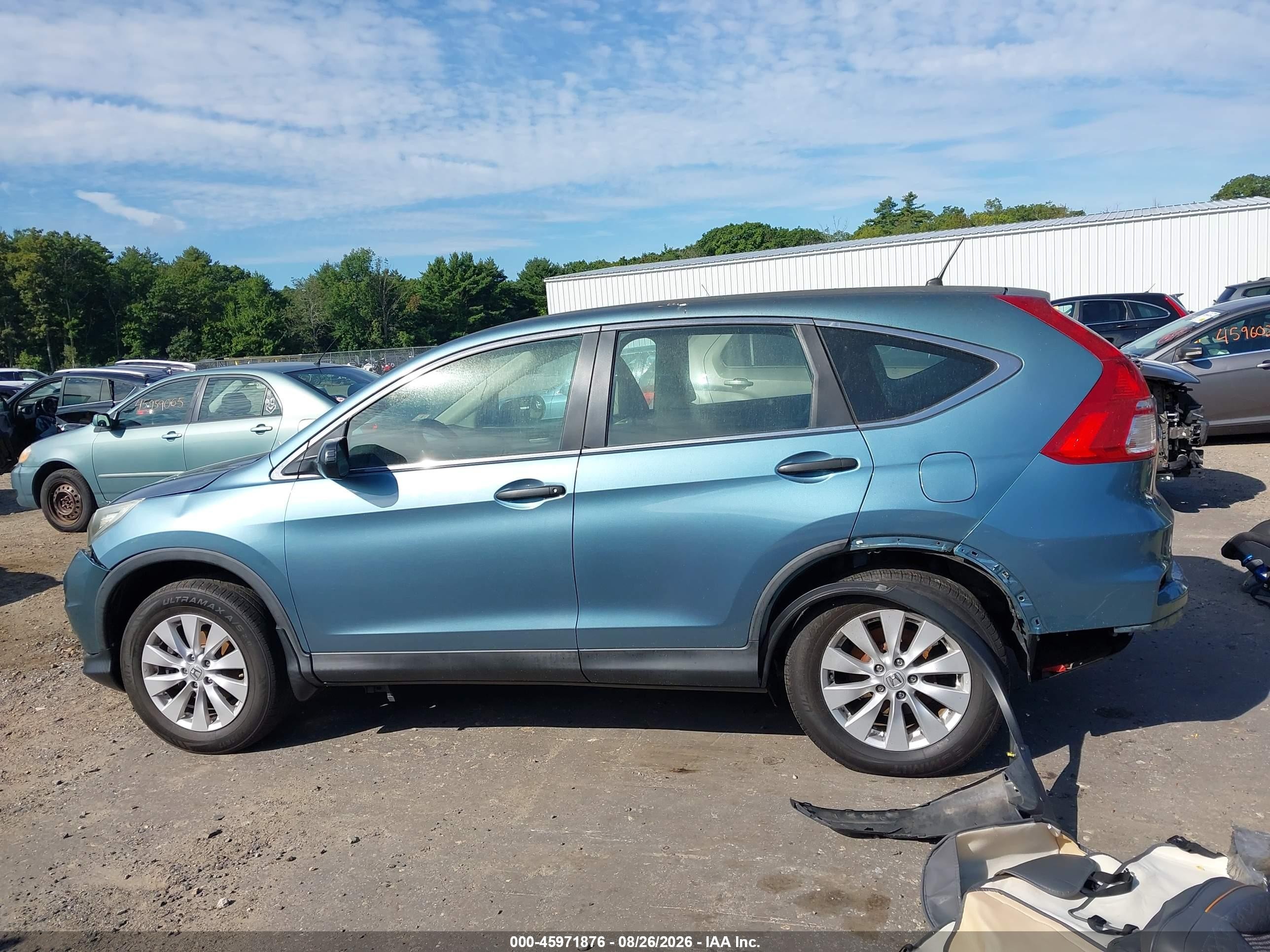 2015 Honda Cr-v Lx Blue vin: 5J6RM4H35FL040383