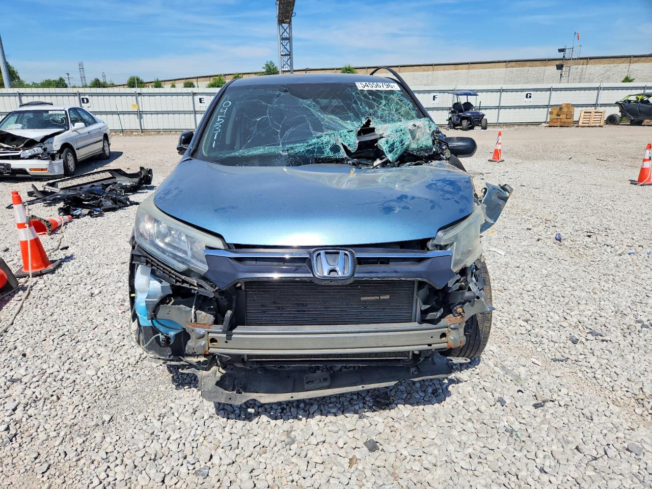 2015 Honda Cr-v Lx Blue vin: 5J6RM4H35FL045311