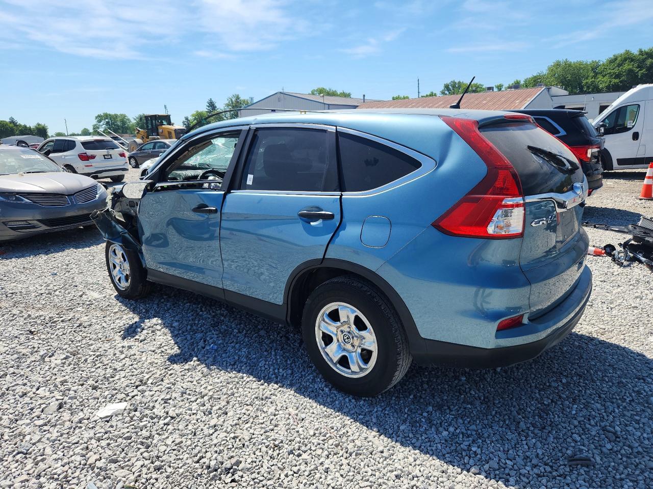 2015 Honda Cr-v Lx Blue vin: 5J6RM4H35FL045311