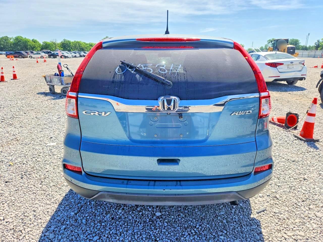 2015 Honda Cr-v Lx Blue vin: 5J6RM4H35FL045311