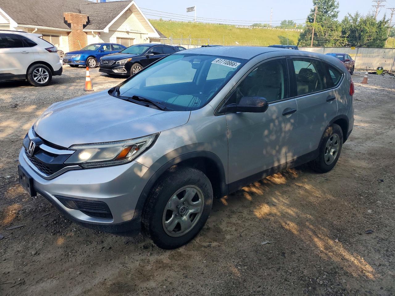 2015 Honda Cr-v Lx Silver vin: 5J6RM4H35FL047981
