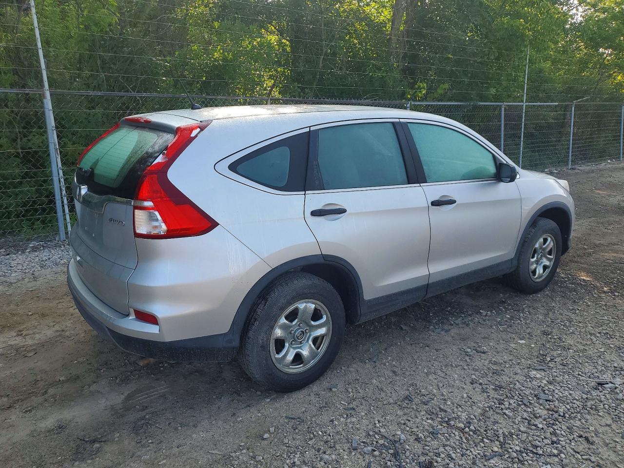 2015 Honda Cr-v Lx Silver vin: 5J6RM4H35FL047981