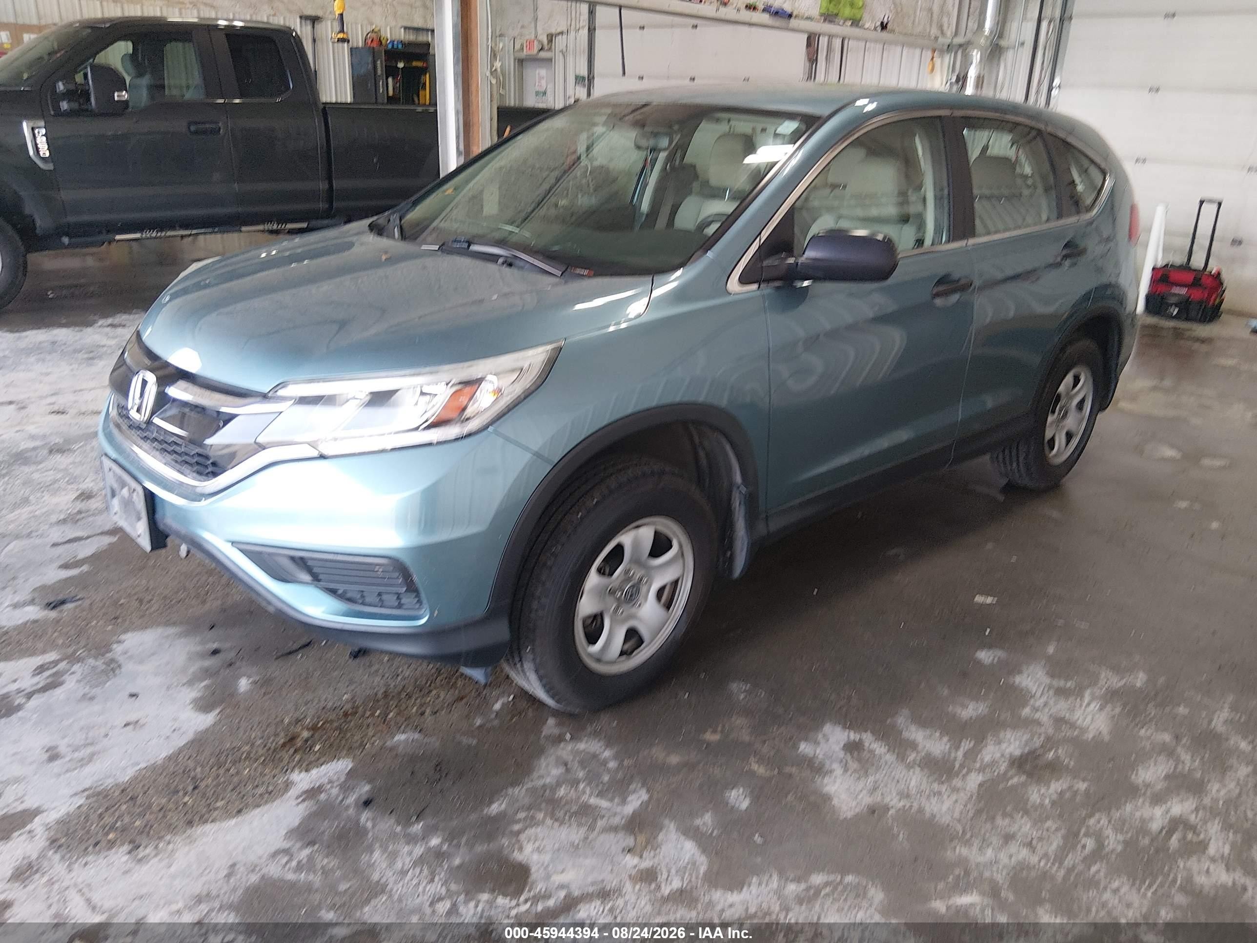 2015 Honda Cr-v Lx Blue vin: 5J6RM4H35FL064280