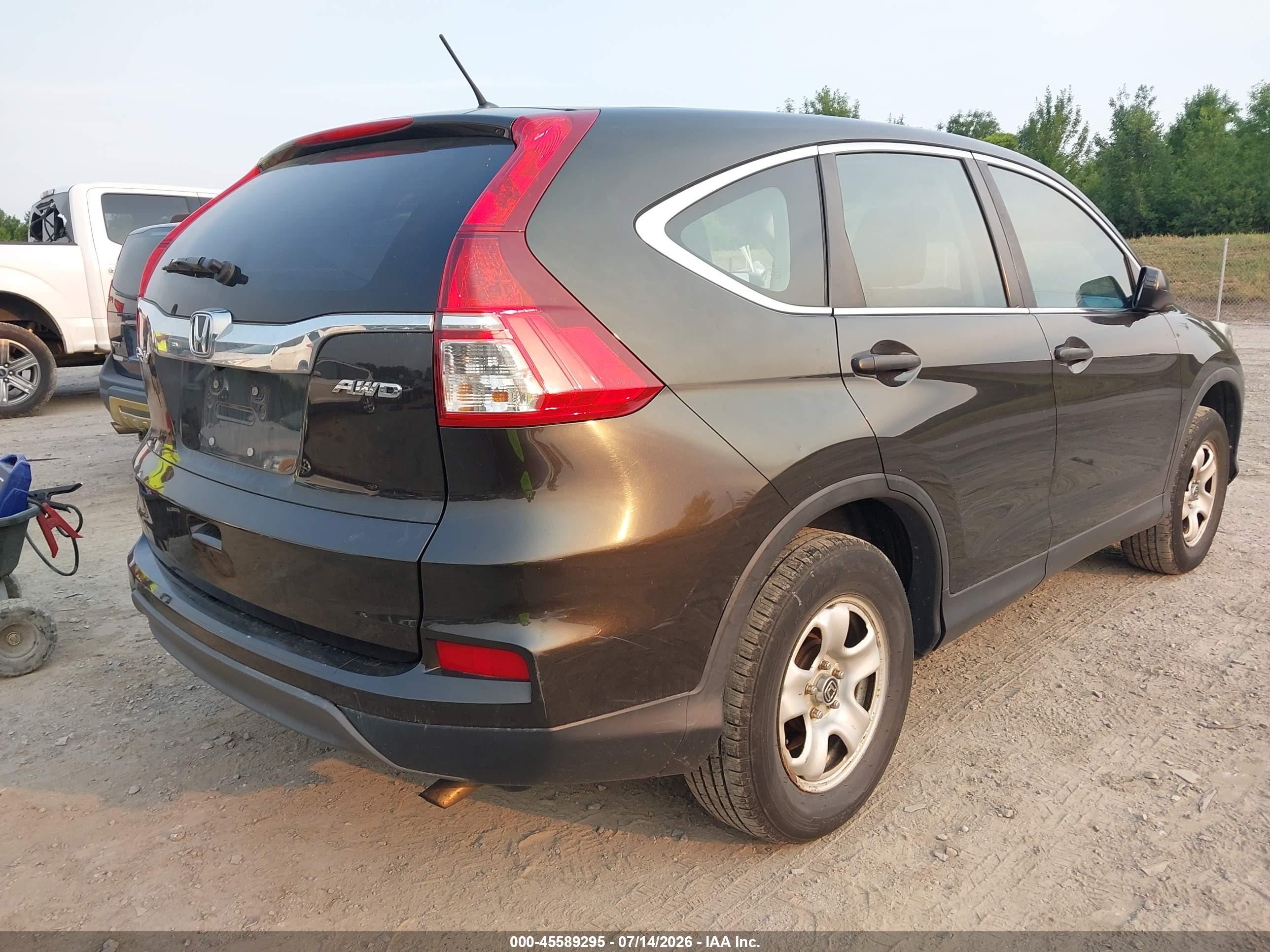 2015 Honda Cr-v Lx Dark Brown vin: 5J6RM4H35FL066871