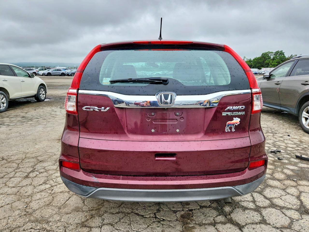 2015 Honda Cr-v Lx Burgundy vin: 5J6RM4H35FL107189