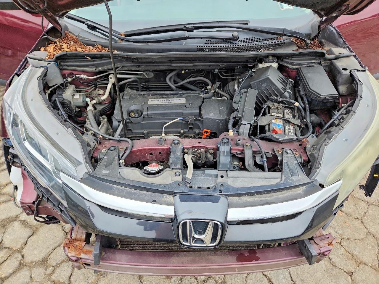 2015 Honda Cr-v Lx Burgundy vin: 5J6RM4H35FL107189