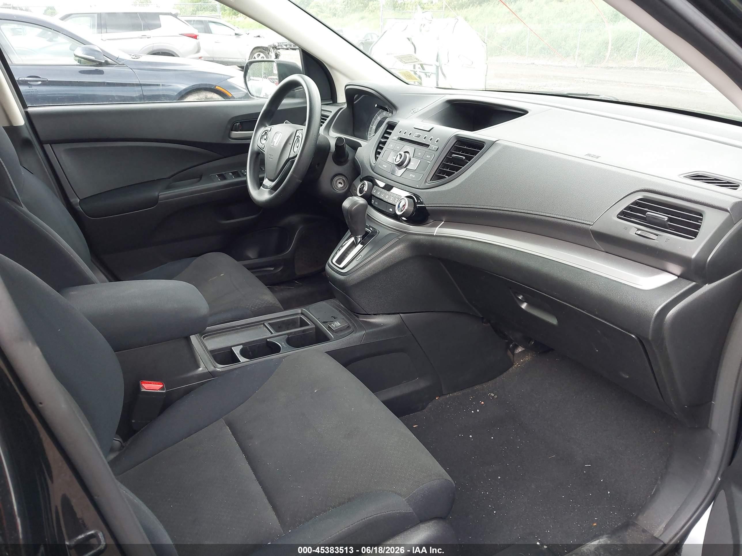 2015 Honda Cr-v Lx Black vin: 5J6RM4H35FL132545