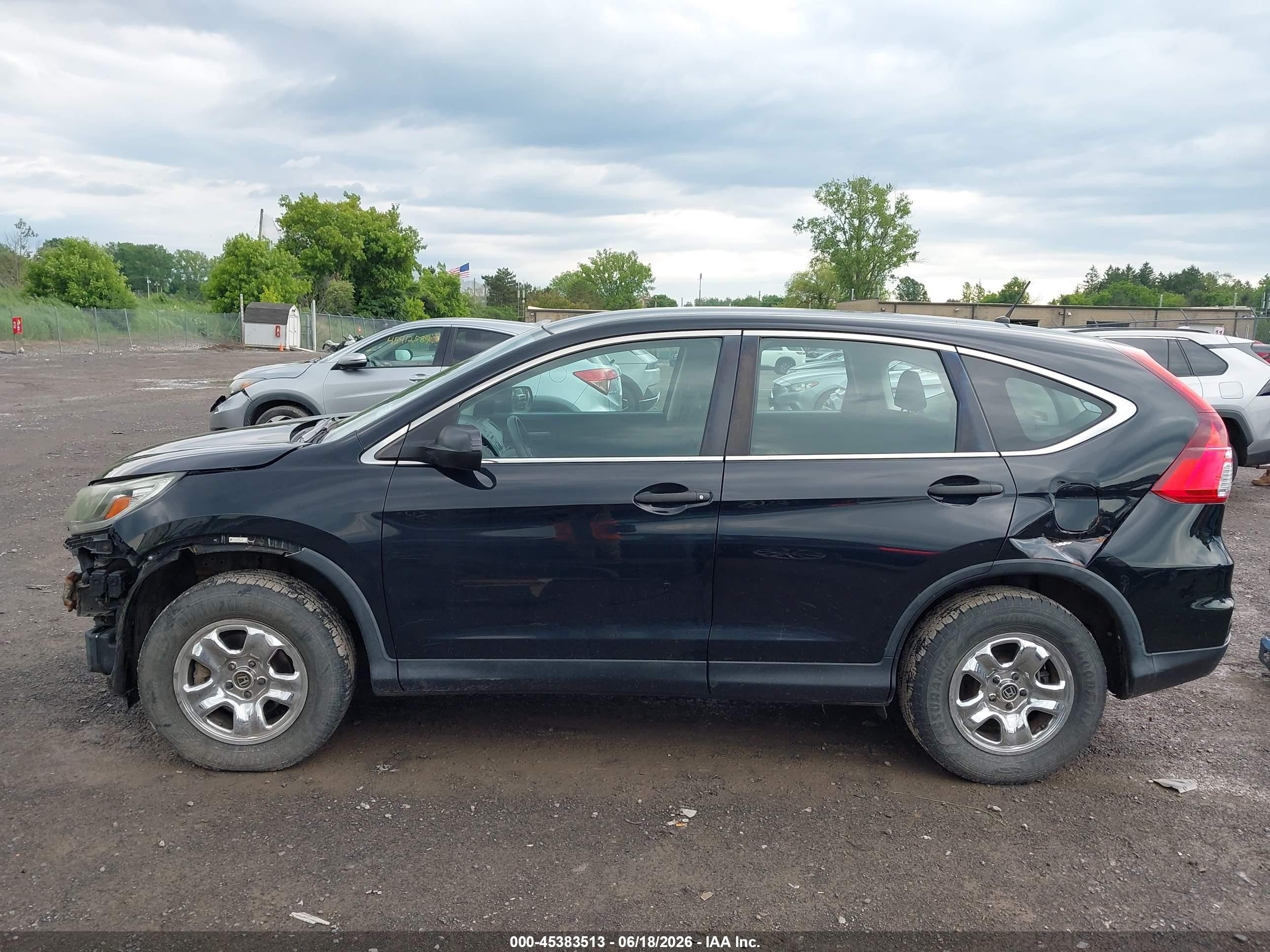 2015 Honda Cr-v Lx Black vin: 5J6RM4H35FL132545