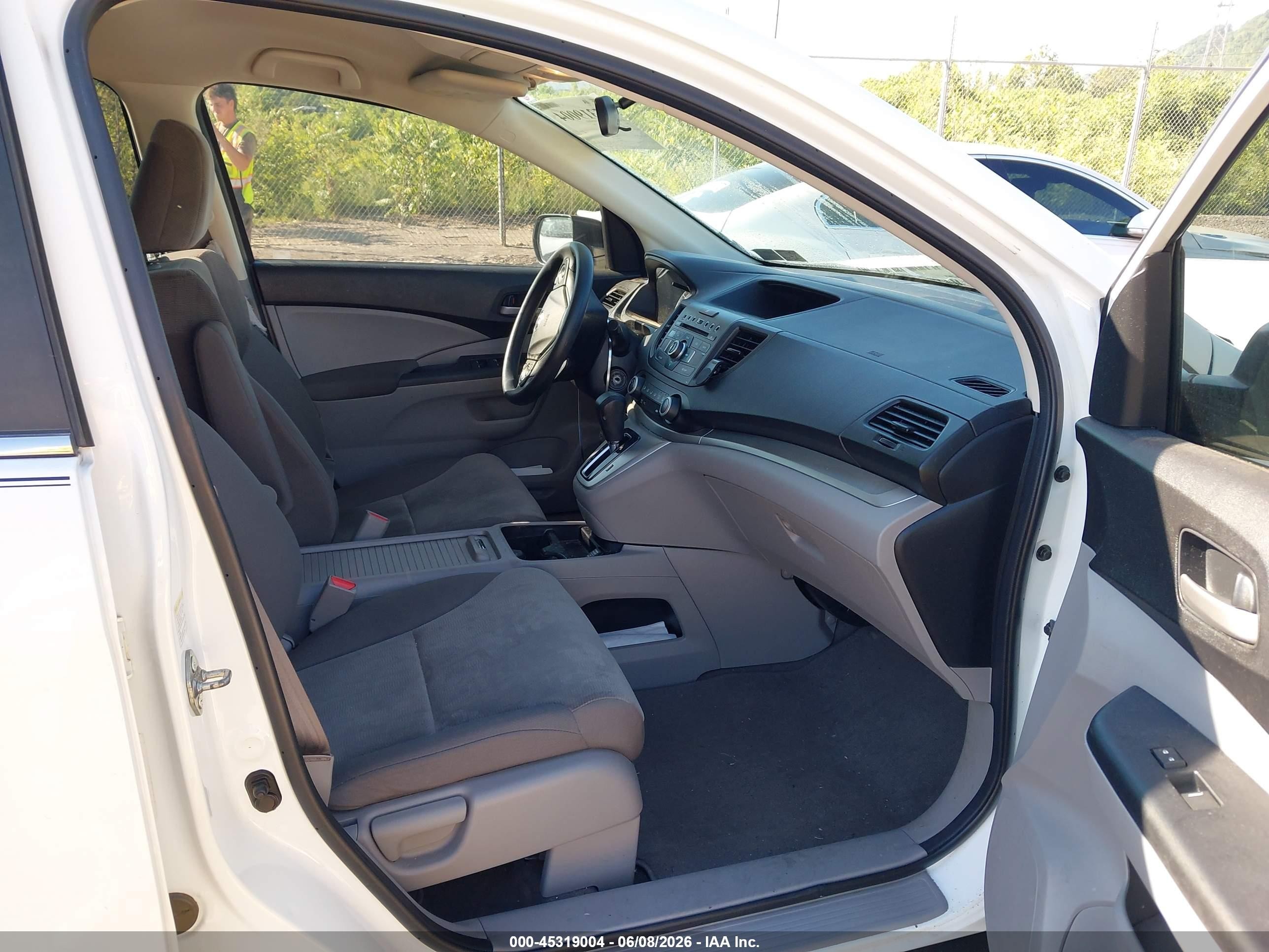 2012 Honda Cr-v Lx White vin: 5J6RM4H36CL022485