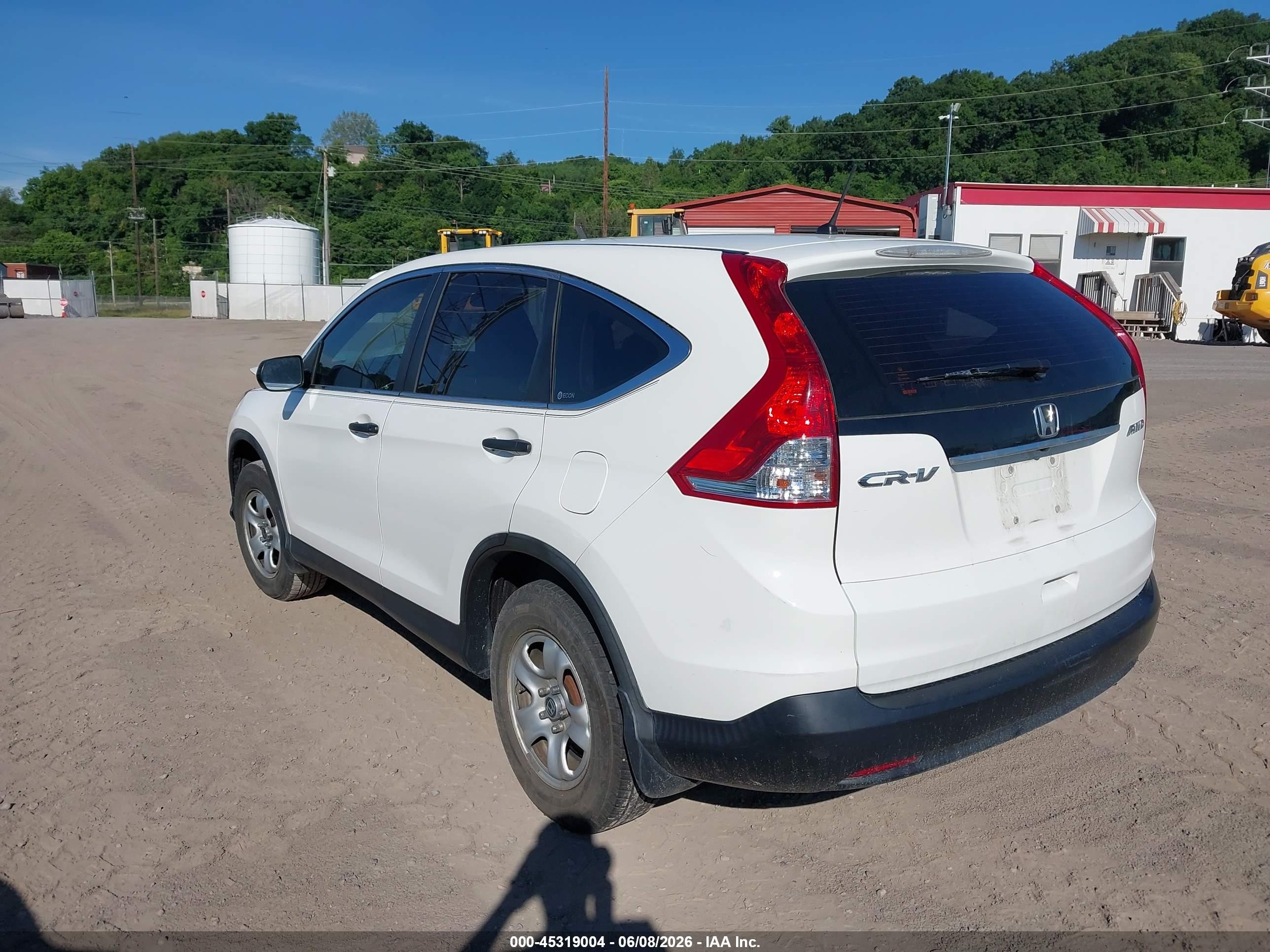 2012 Honda Cr-v Lx White vin: 5J6RM4H36CL022485