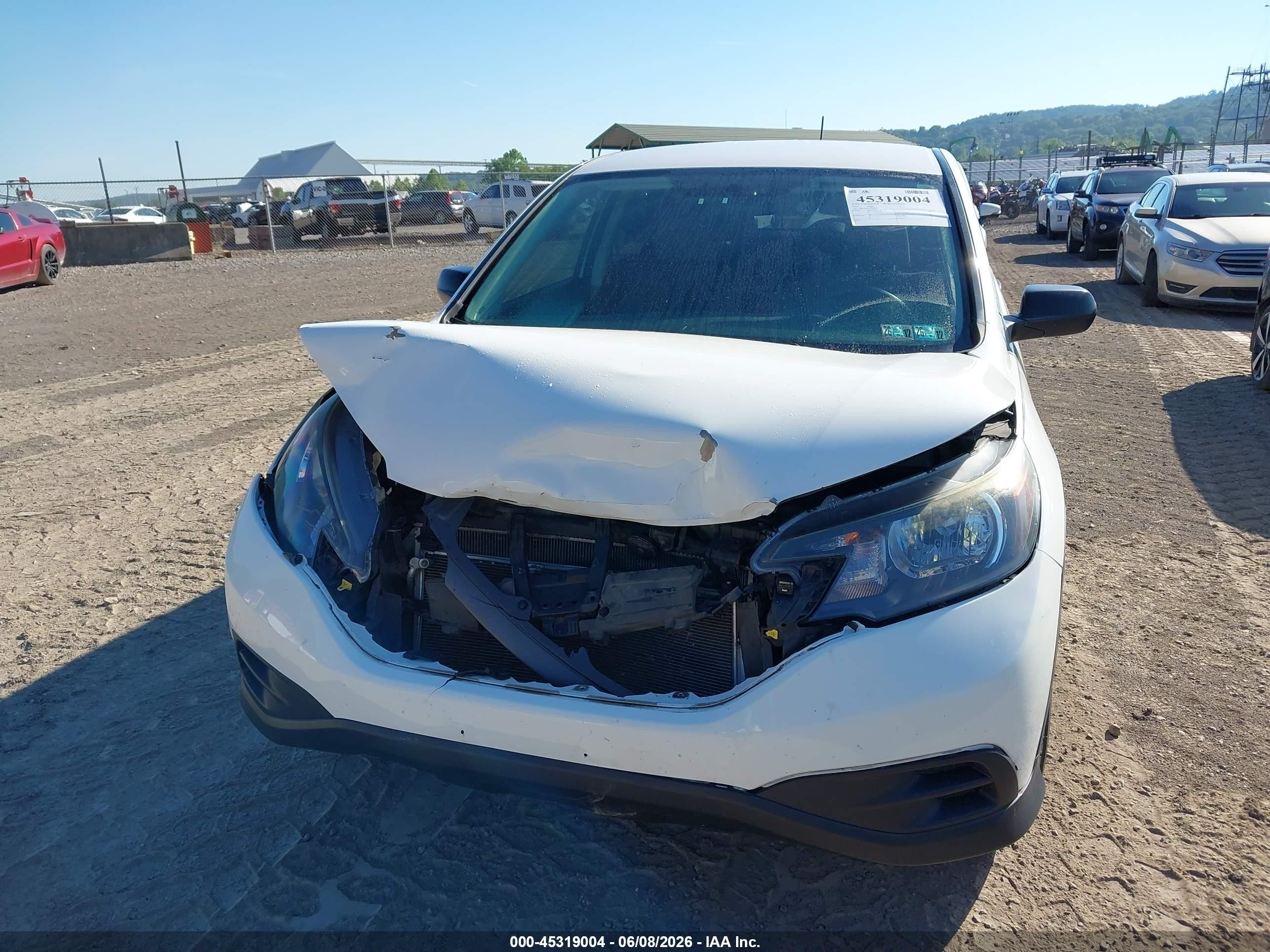 2012 Honda Cr-v Lx White vin: 5J6RM4H36CL022485