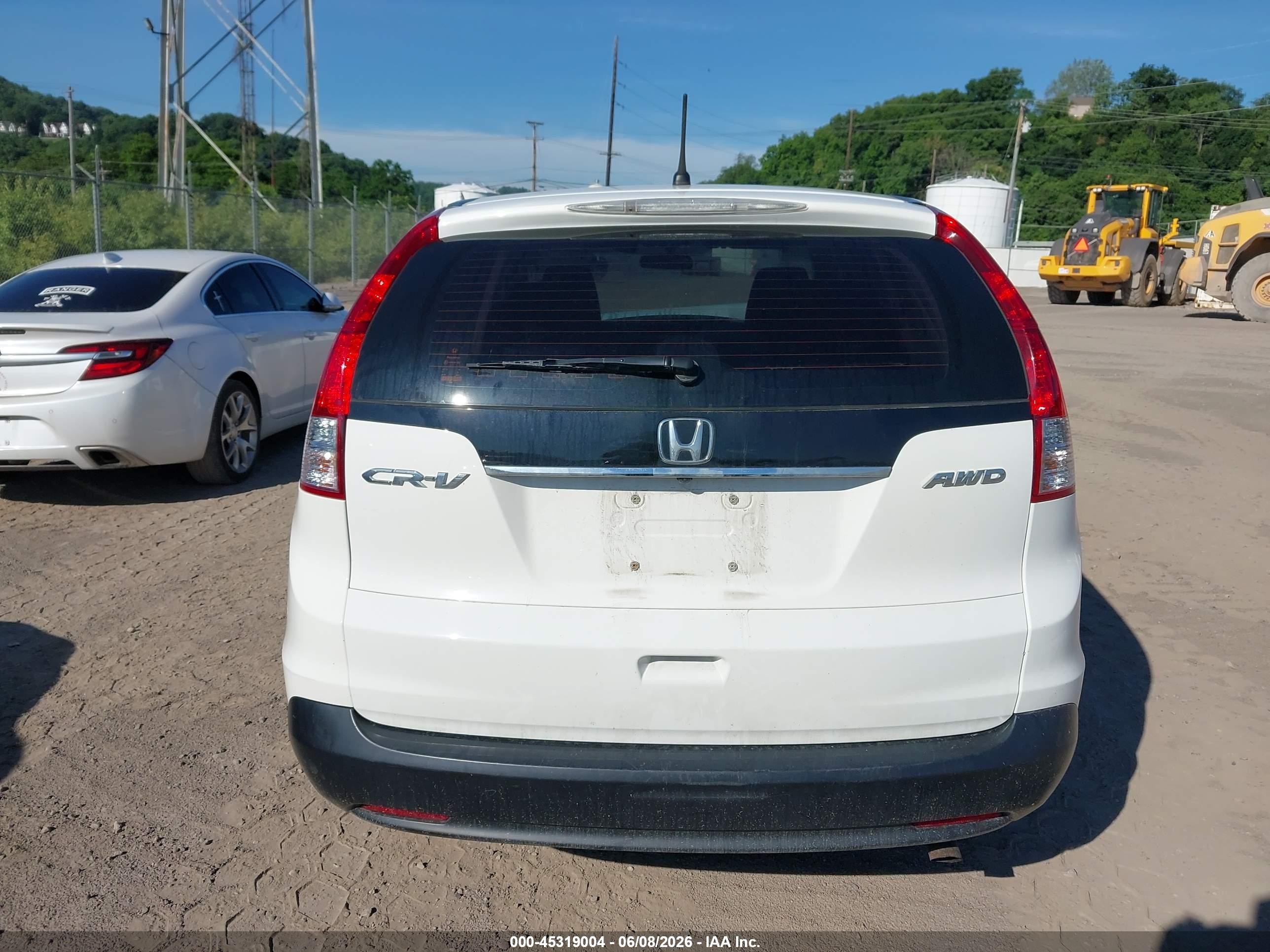2012 Honda Cr-v Lx White vin: 5J6RM4H36CL022485