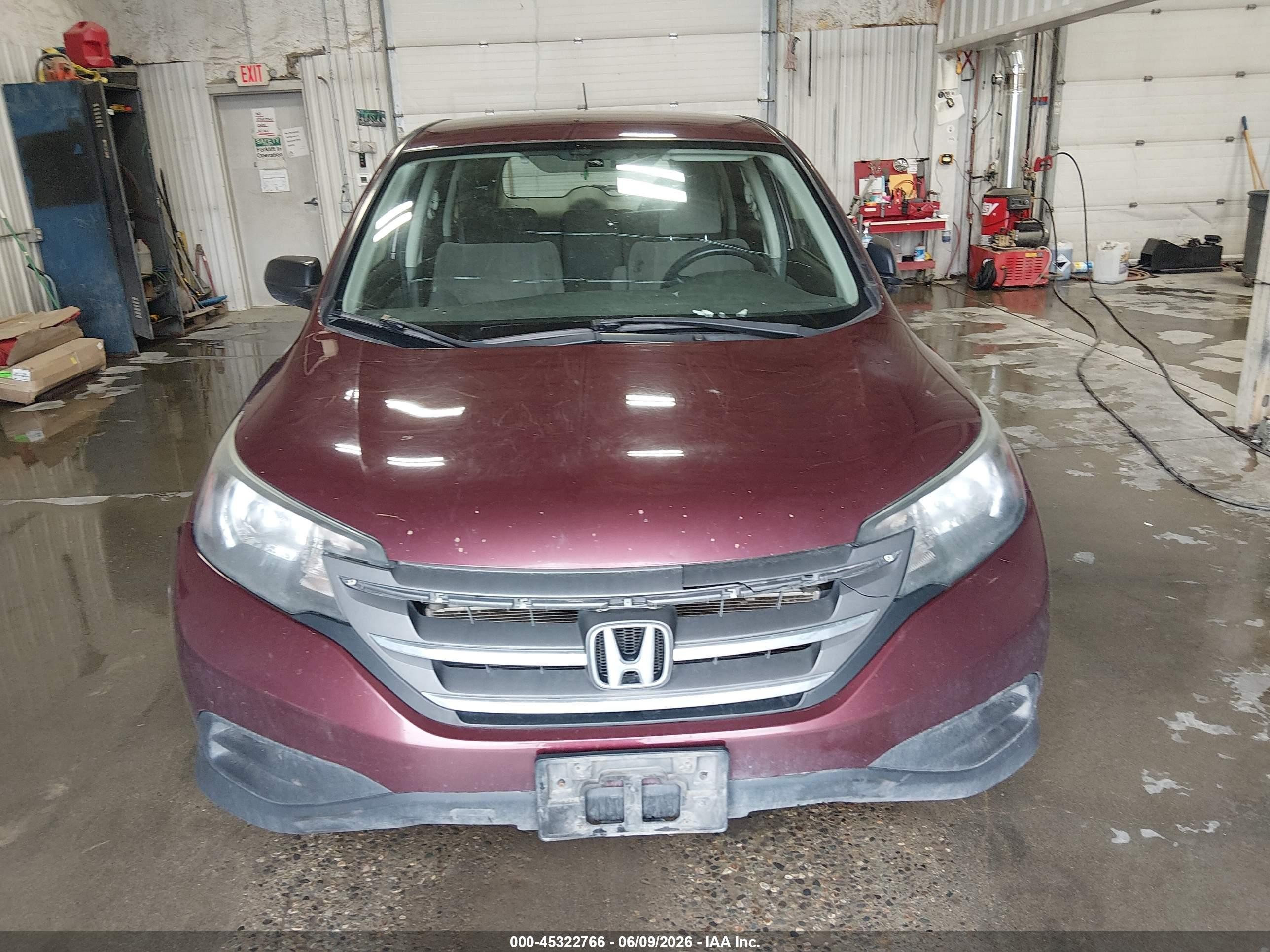 2012 Honda Cr-v Lx Maroon vin: 5J6RM4H36CL033454
