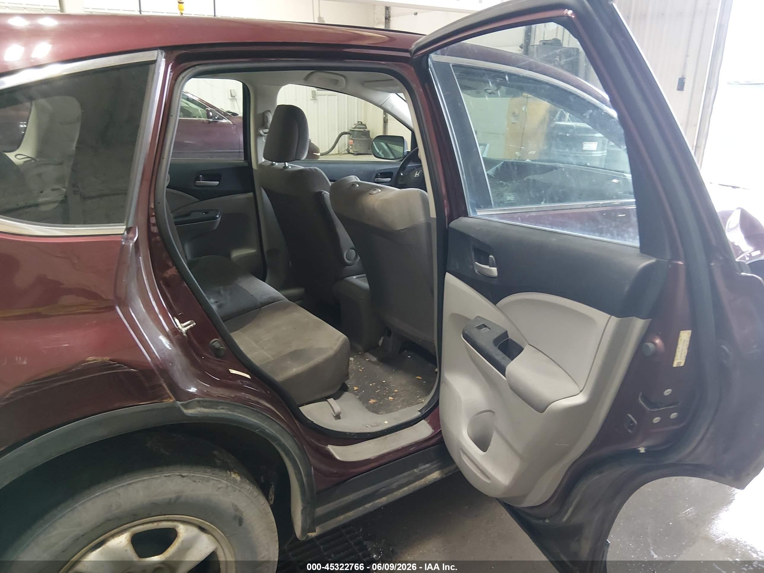 2012 Honda Cr-v Lx Maroon vin: 5J6RM4H36CL033454