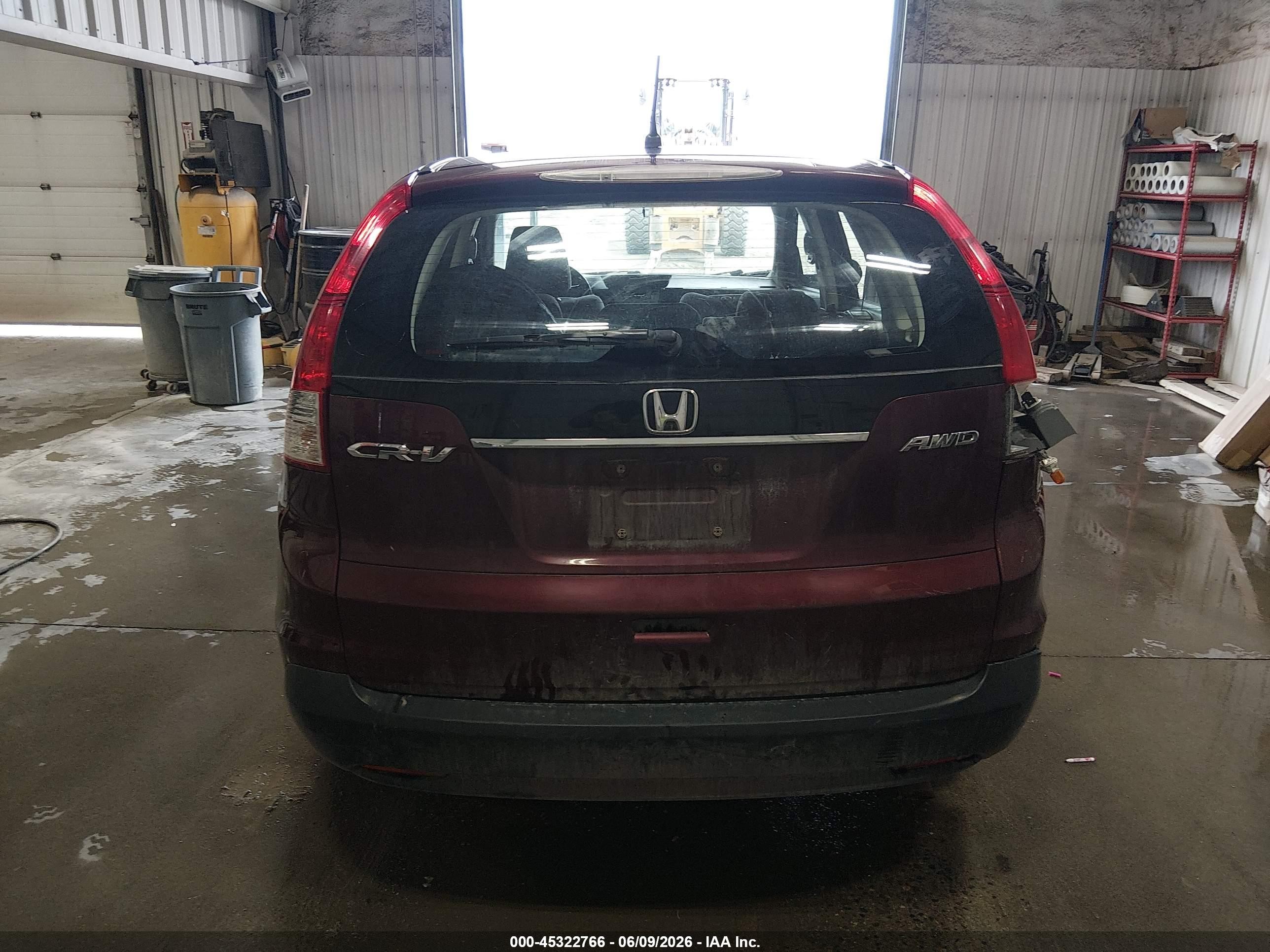2012 Honda Cr-v Lx Maroon vin: 5J6RM4H36CL033454