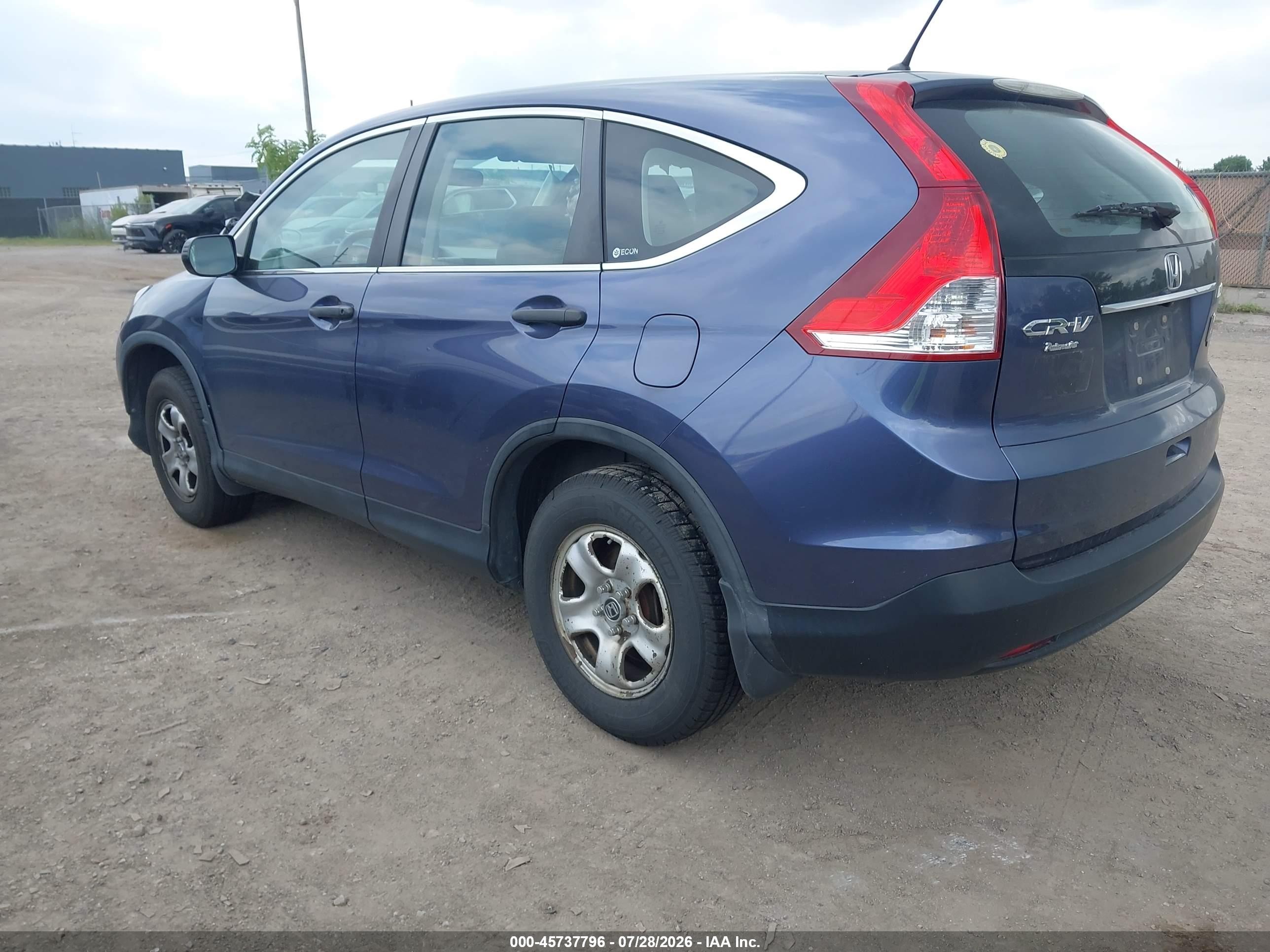 2012 Honda Cr-v Lx Purple vin: 5J6RM4H36CL046849
