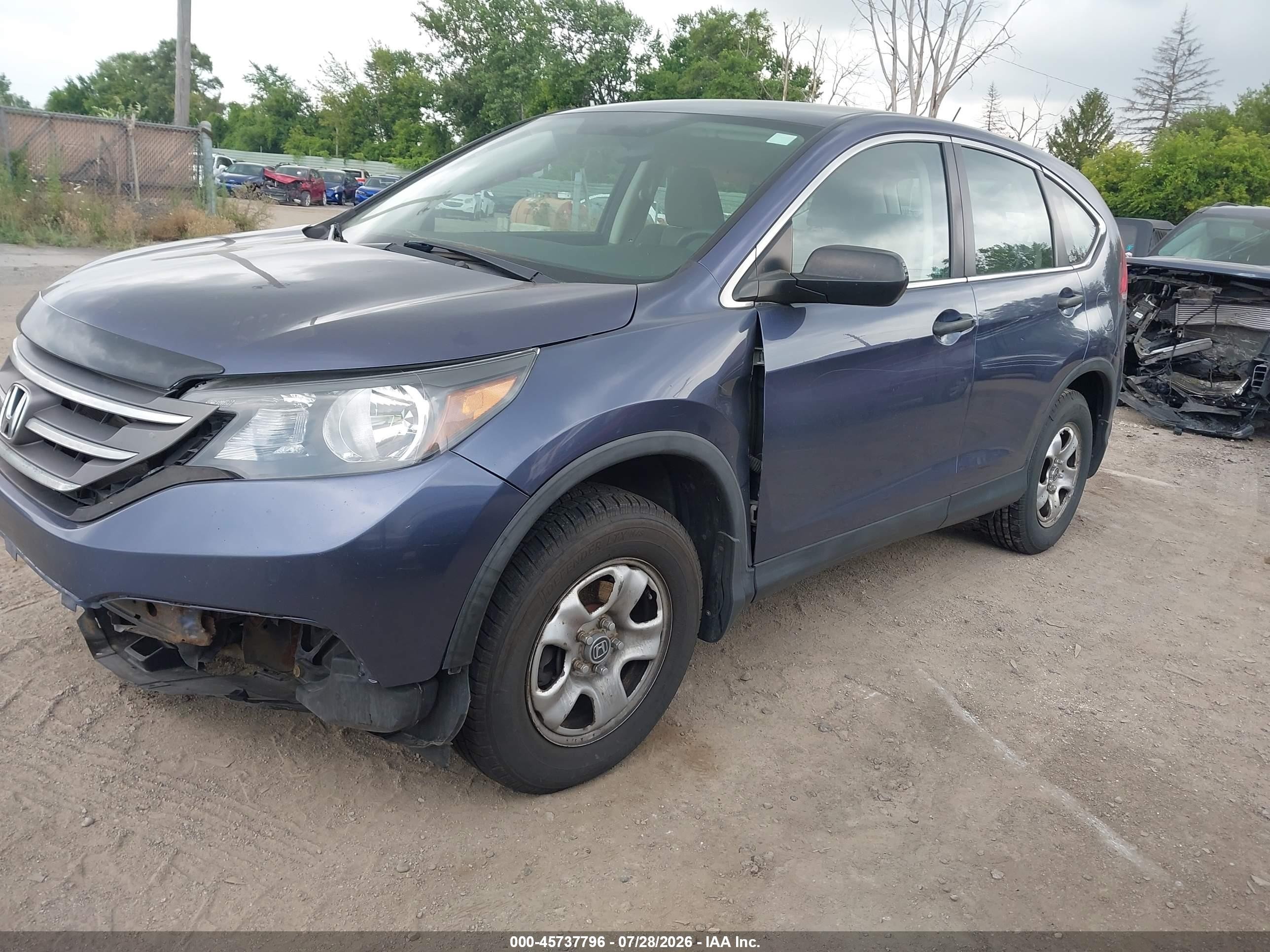 2012 Honda Cr-v Lx Purple vin: 5J6RM4H36CL046849