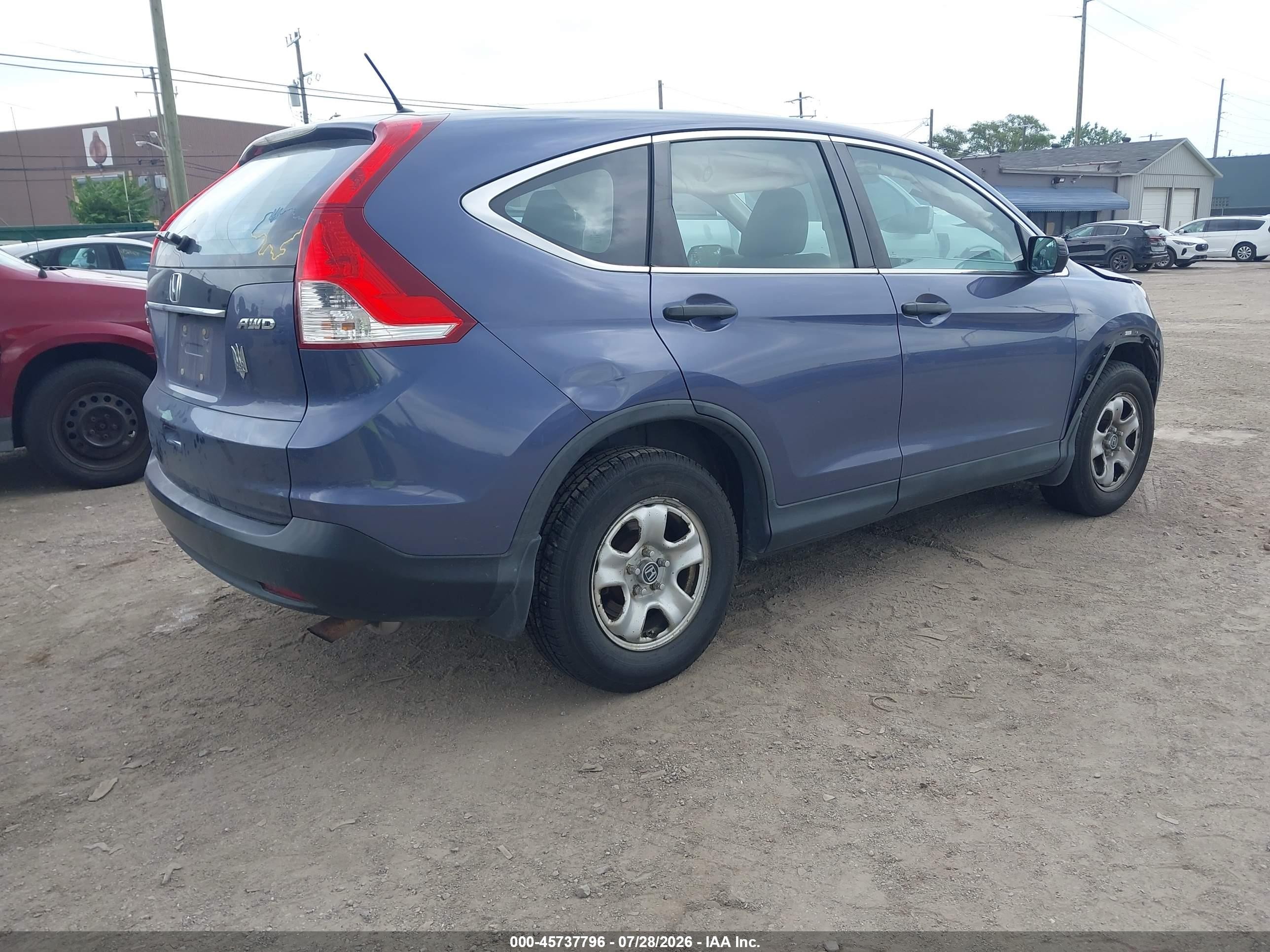 2012 Honda Cr-v Lx Purple vin: 5J6RM4H36CL046849