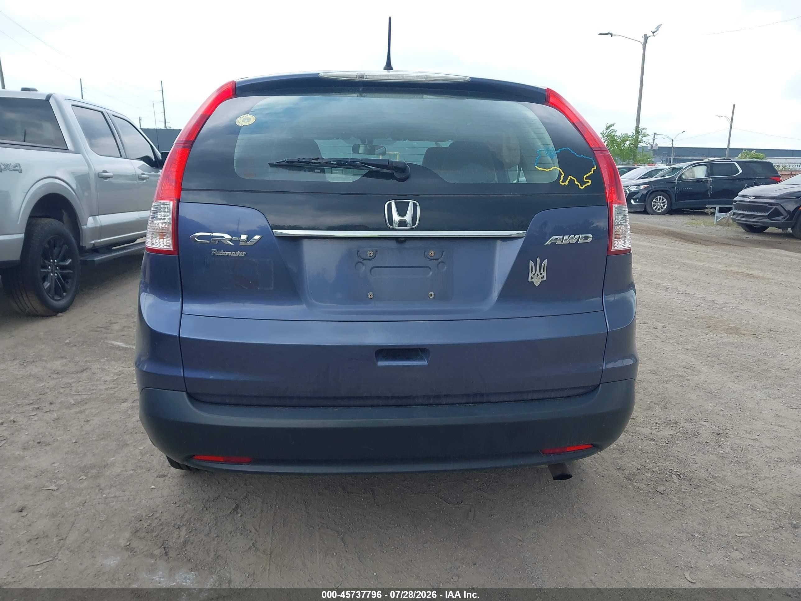2012 Honda Cr-v Lx Purple vin: 5J6RM4H36CL046849