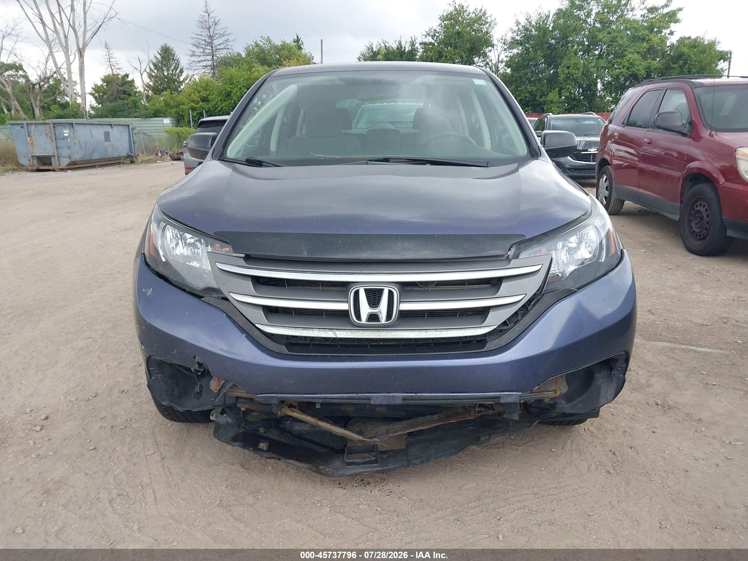 2012 Honda Cr-v Lx Purple vin: 5J6RM4H36CL046849