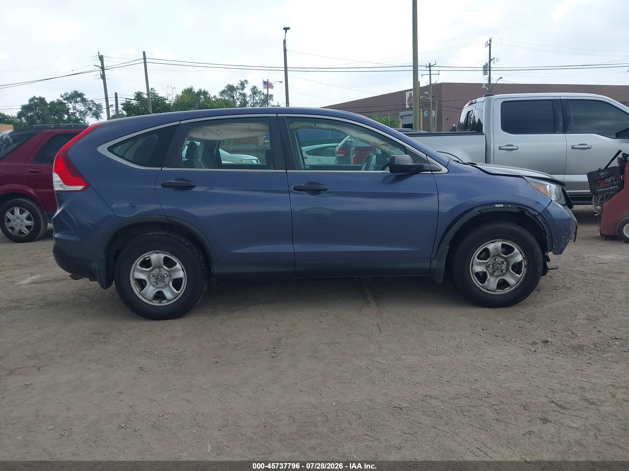 2012 Honda Cr-v Lx Purple vin: 5J6RM4H36CL046849