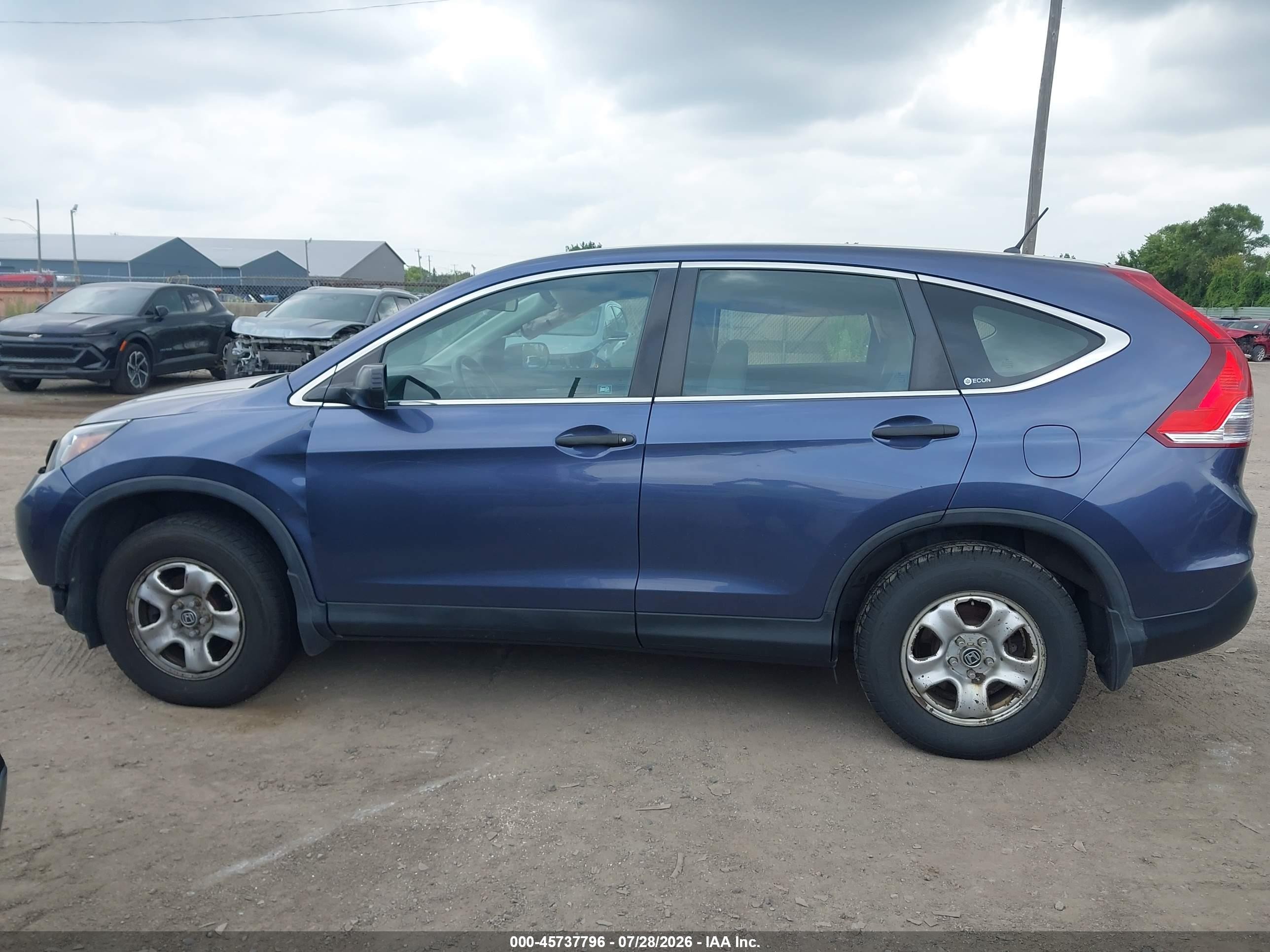 2012 Honda Cr-v Lx Purple vin: 5J6RM4H36CL046849