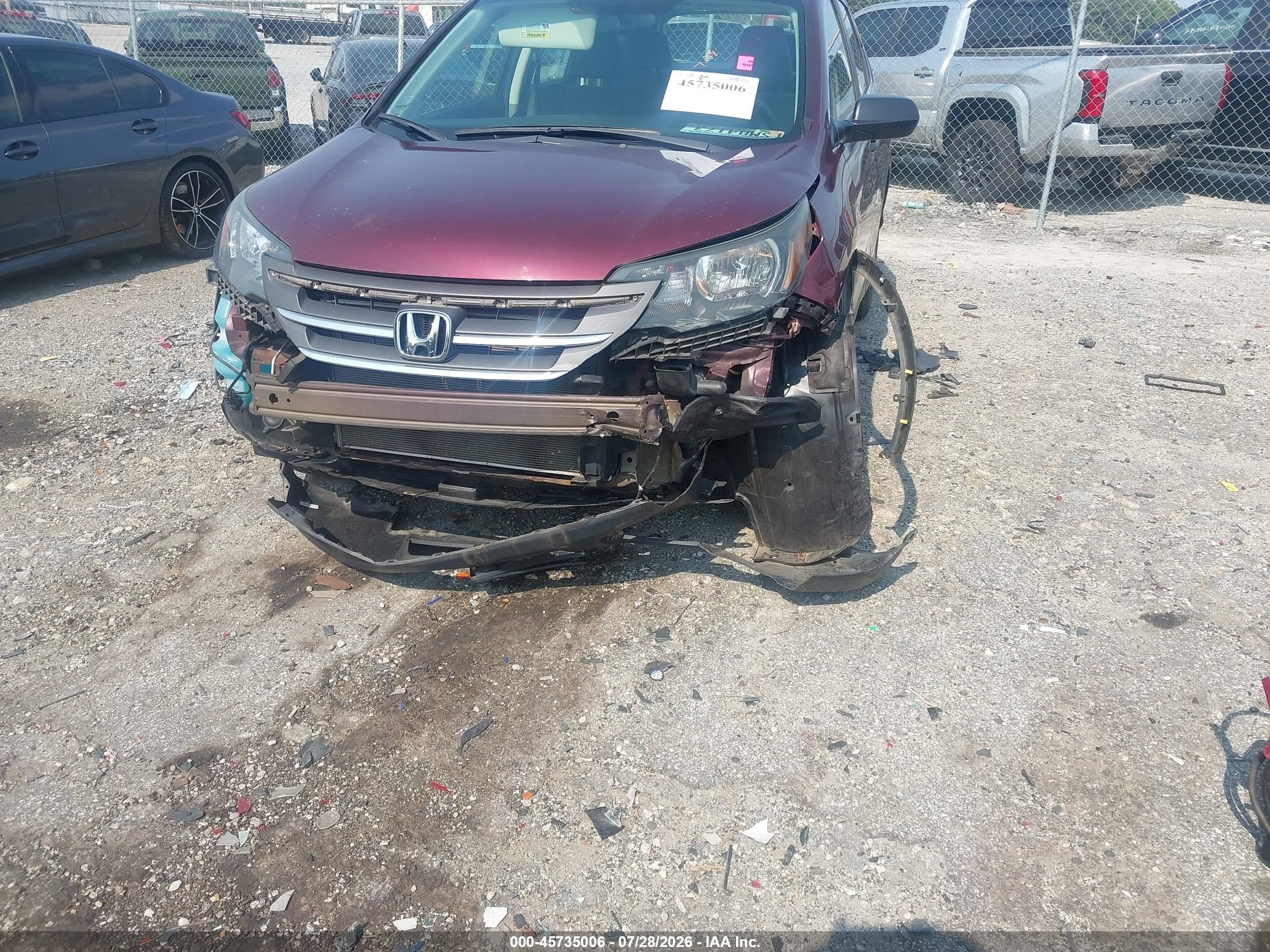 2012 Honda Cr-v Lx Темно-бордовый vin: 5J6RM4H36CL063036