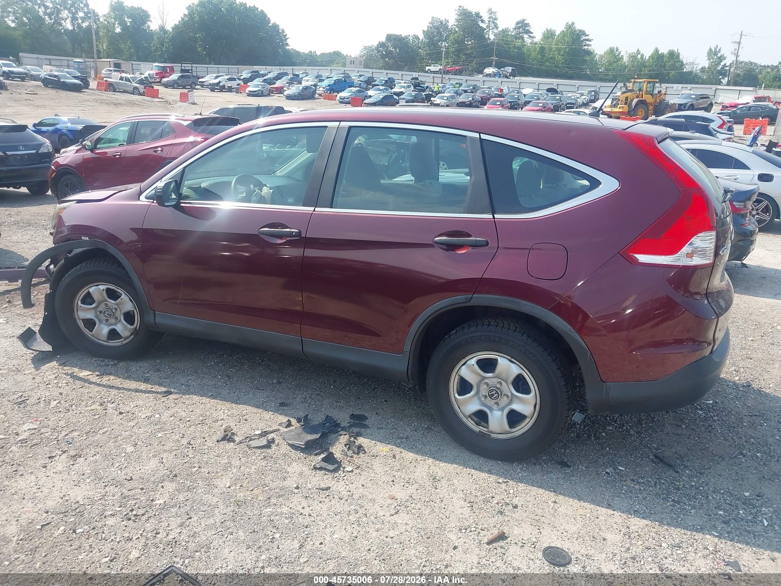 2012 Honda Cr-v Lx Темно-бордовый vin: 5J6RM4H36CL063036
