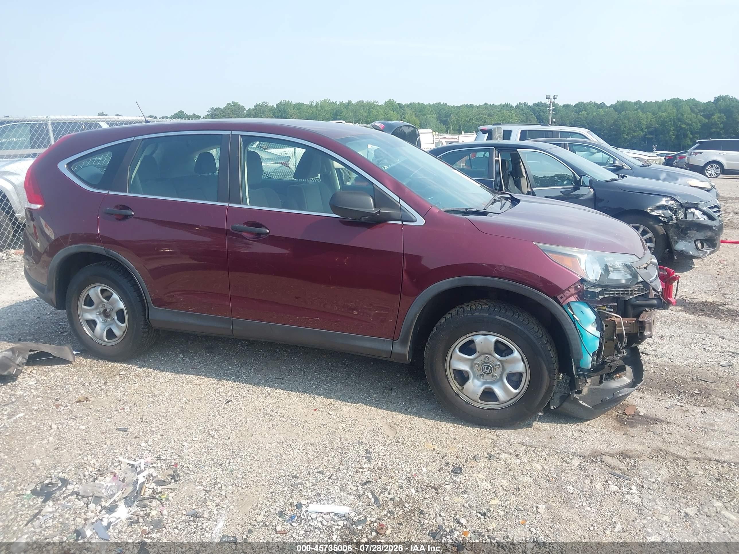 2012 Honda Cr-v Lx Темно-бордовый vin: 5J6RM4H36CL063036