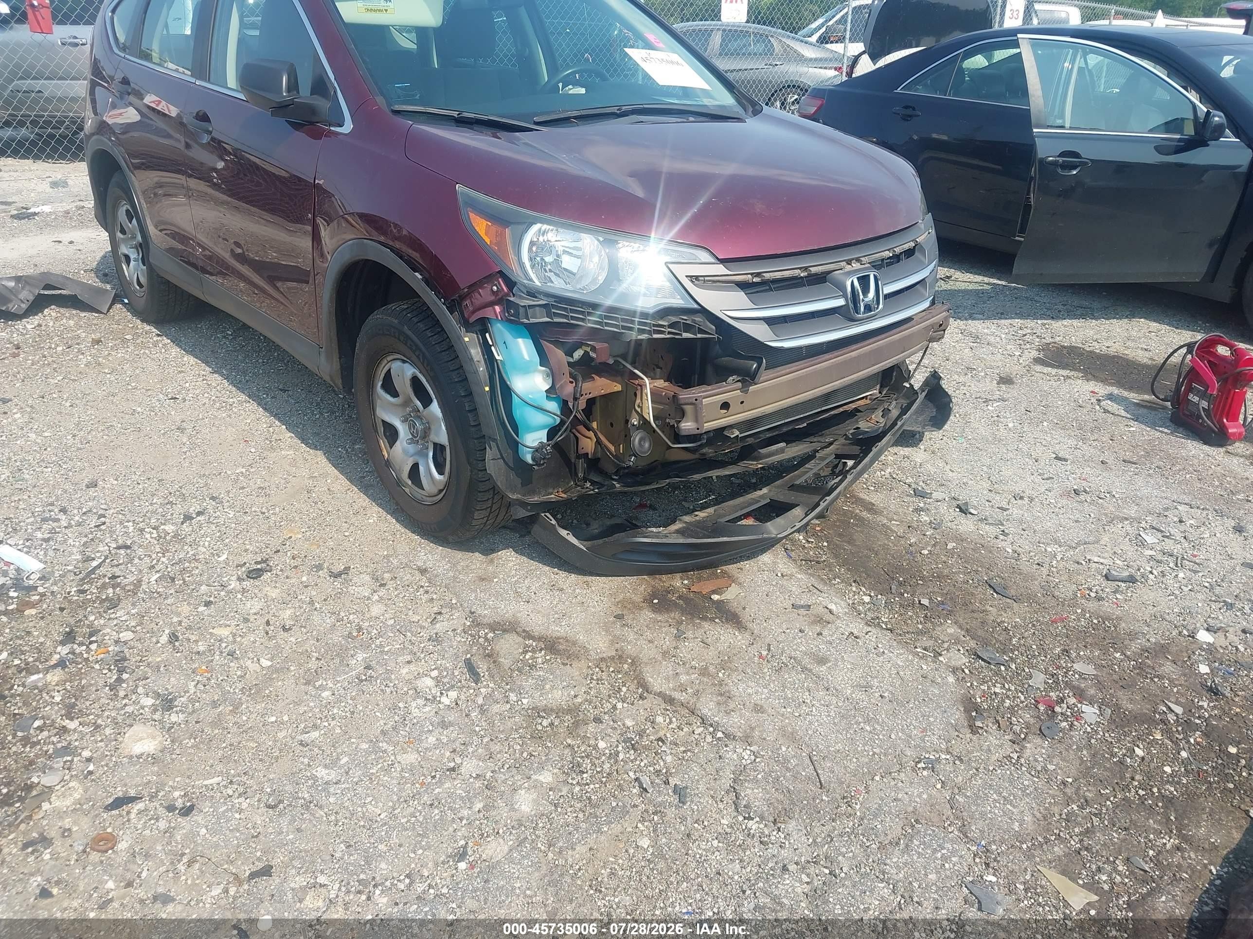 2012 Honda Cr-v Lx Темно-бордовый vin: 5J6RM4H36CL063036