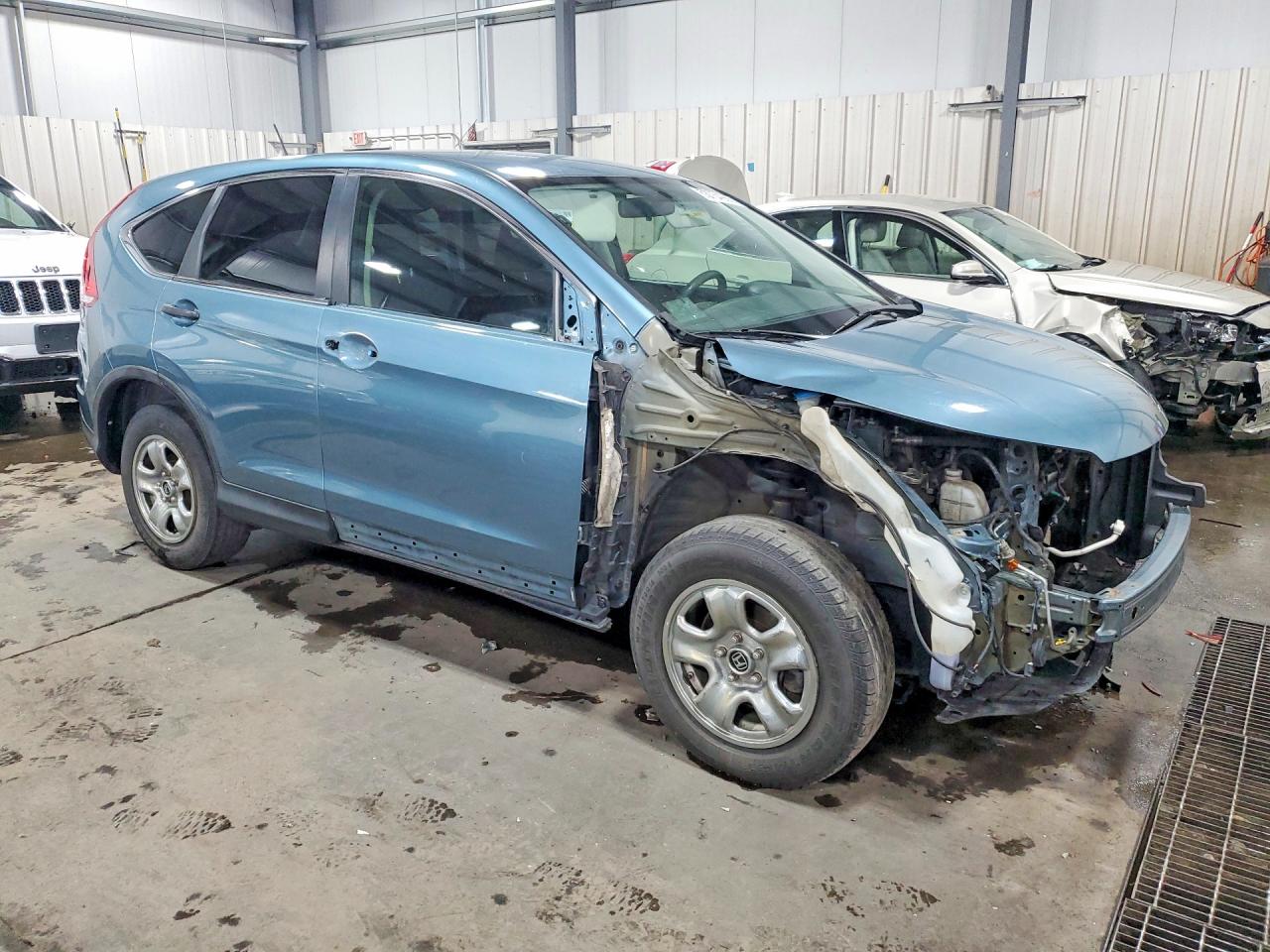 2013 Honda Cr-v Lx Blue vin: 5J6RM4H36DL031561