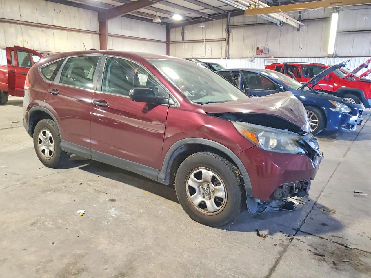 2014 Honda Cr-v Lx Maroon vin: 5J6RM4H36EL023557