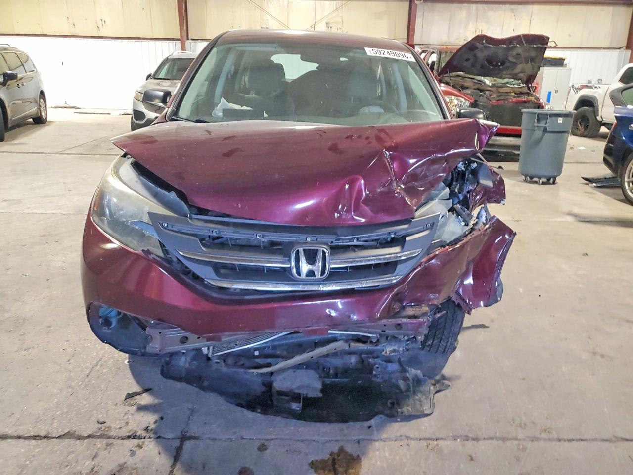 2014 Honda Cr-v Lx Maroon vin: 5J6RM4H36EL023557