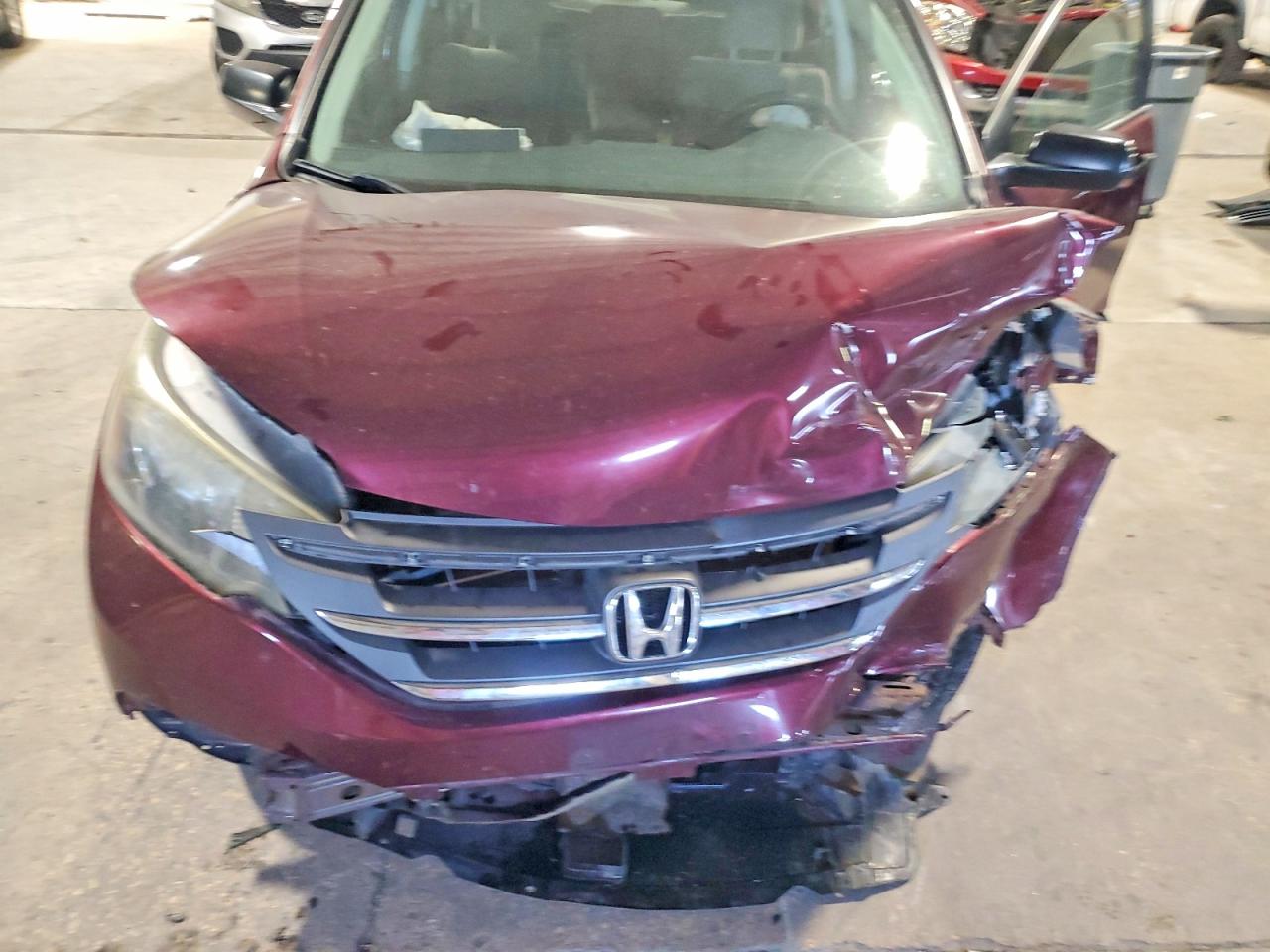 2014 Honda Cr-v Lx Maroon vin: 5J6RM4H36EL023557