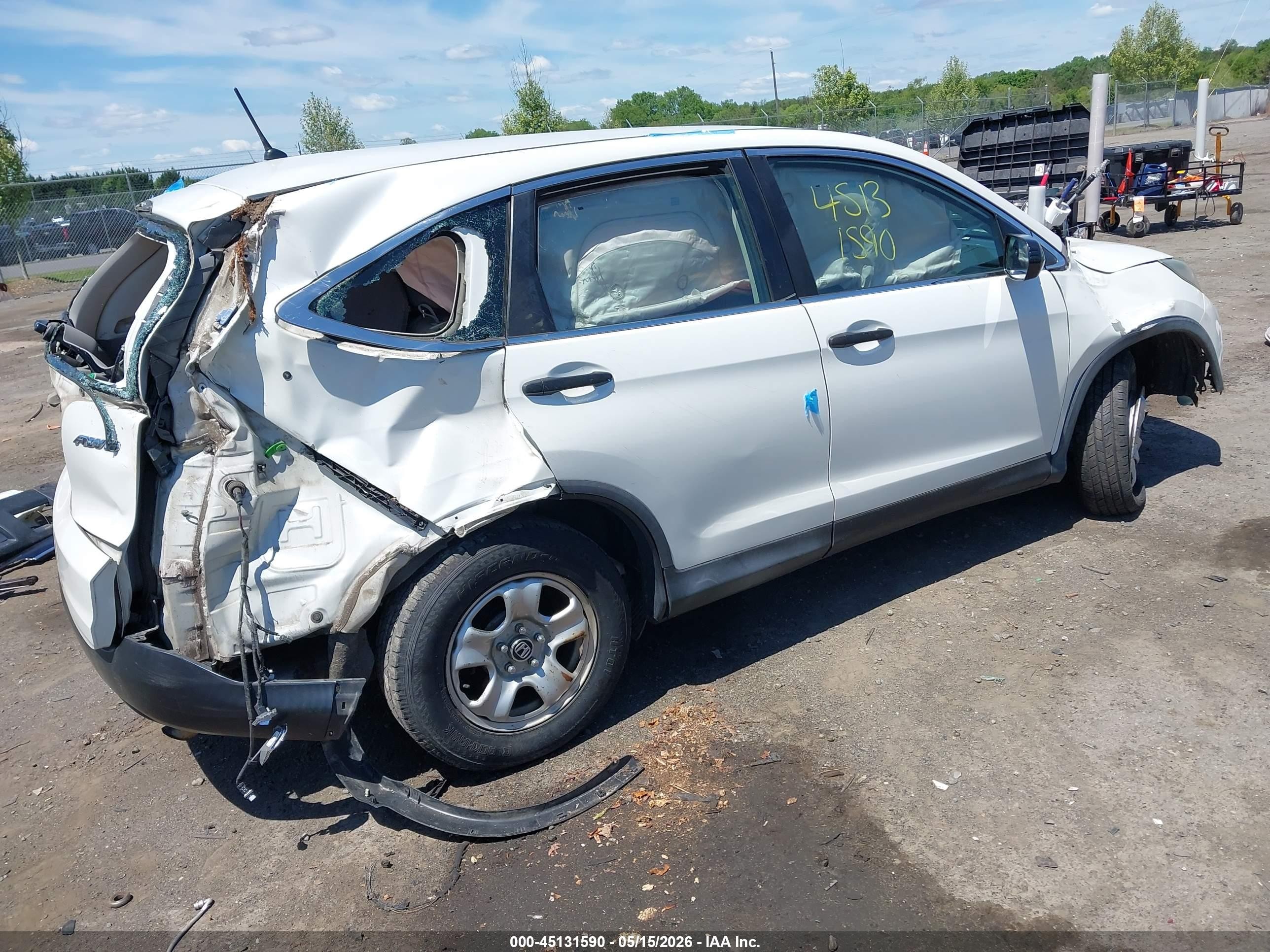 2014 Honda Cr-v Lx White vin: 5J6RM4H36EL061080