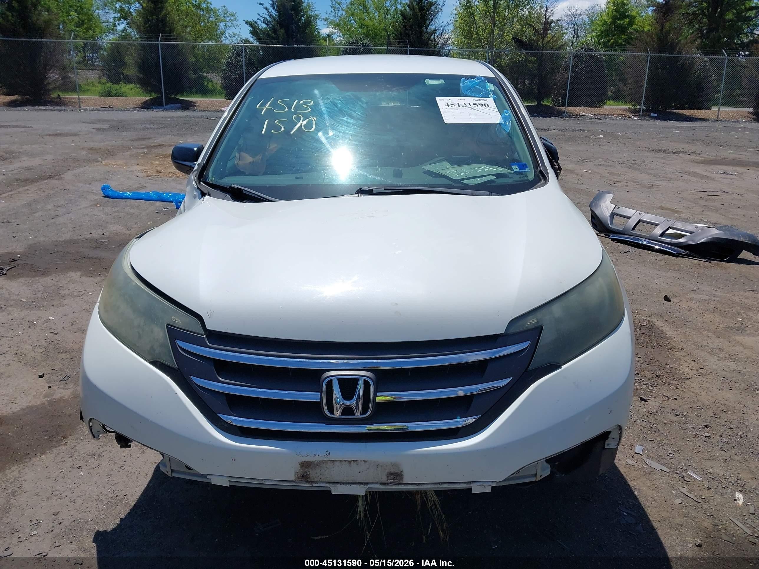 2014 Honda Cr-v Lx White vin: 5J6RM4H36EL061080