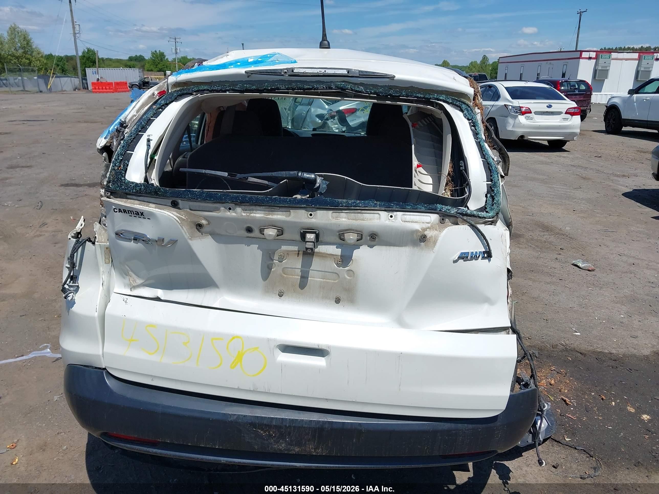 2014 Honda Cr-v Lx White vin: 5J6RM4H36EL061080