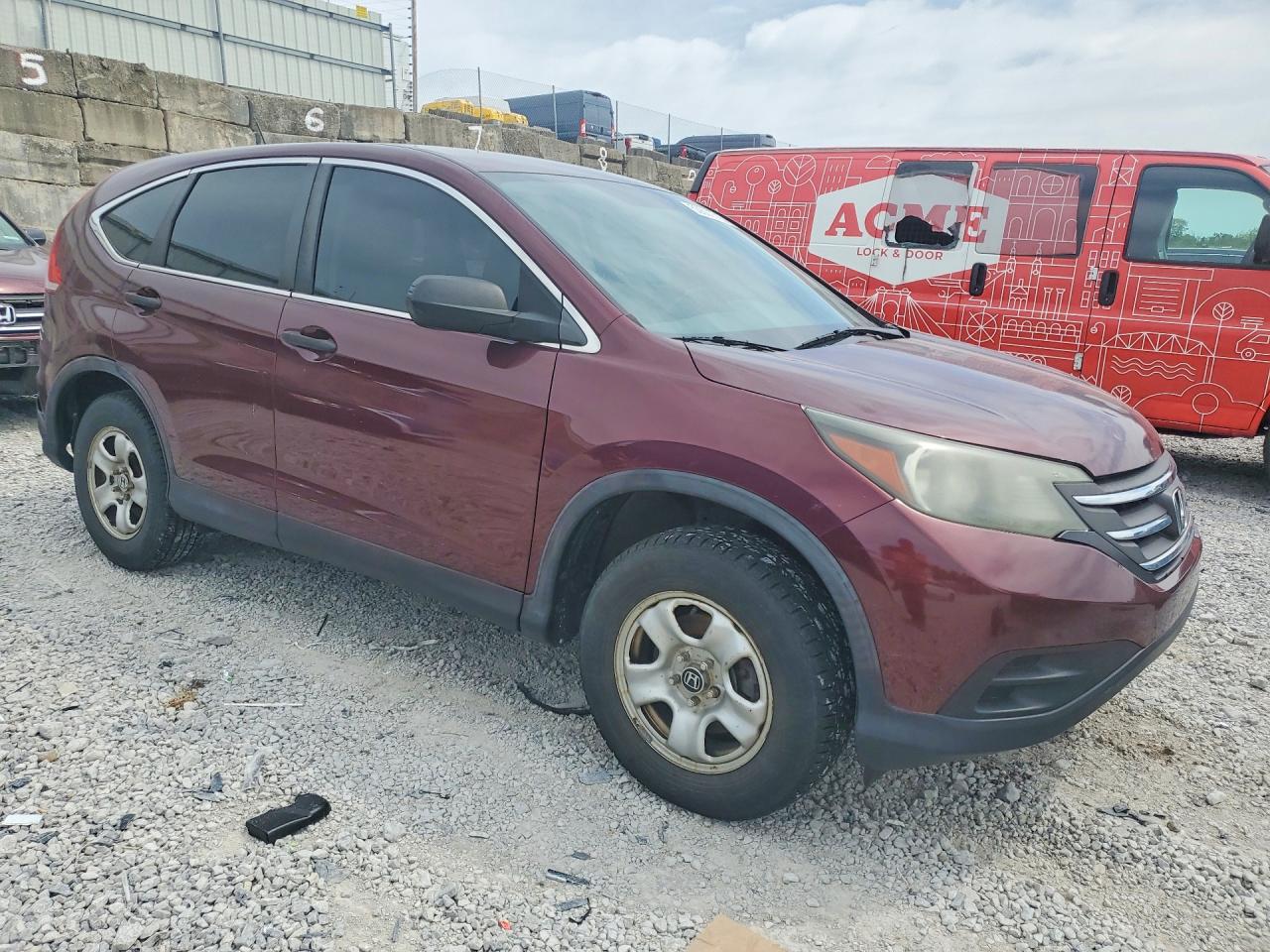 2014 Honda Cr-v Lx Maroon vin: 5J6RM4H36EL062293